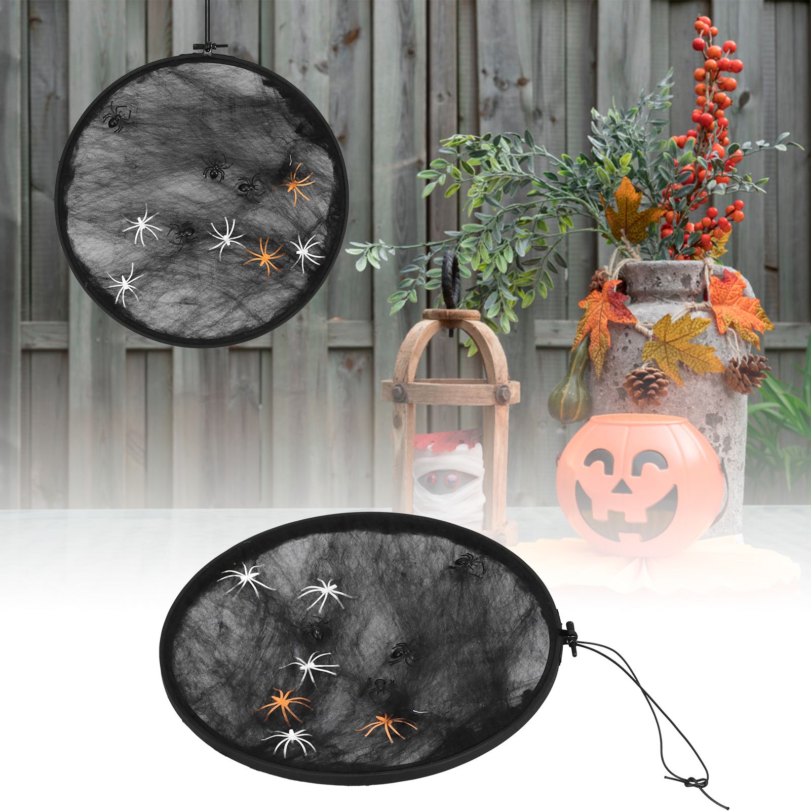 DIY Horrific Spider Pattern Decoration Cloth Halloween Ornament for Festival view 11