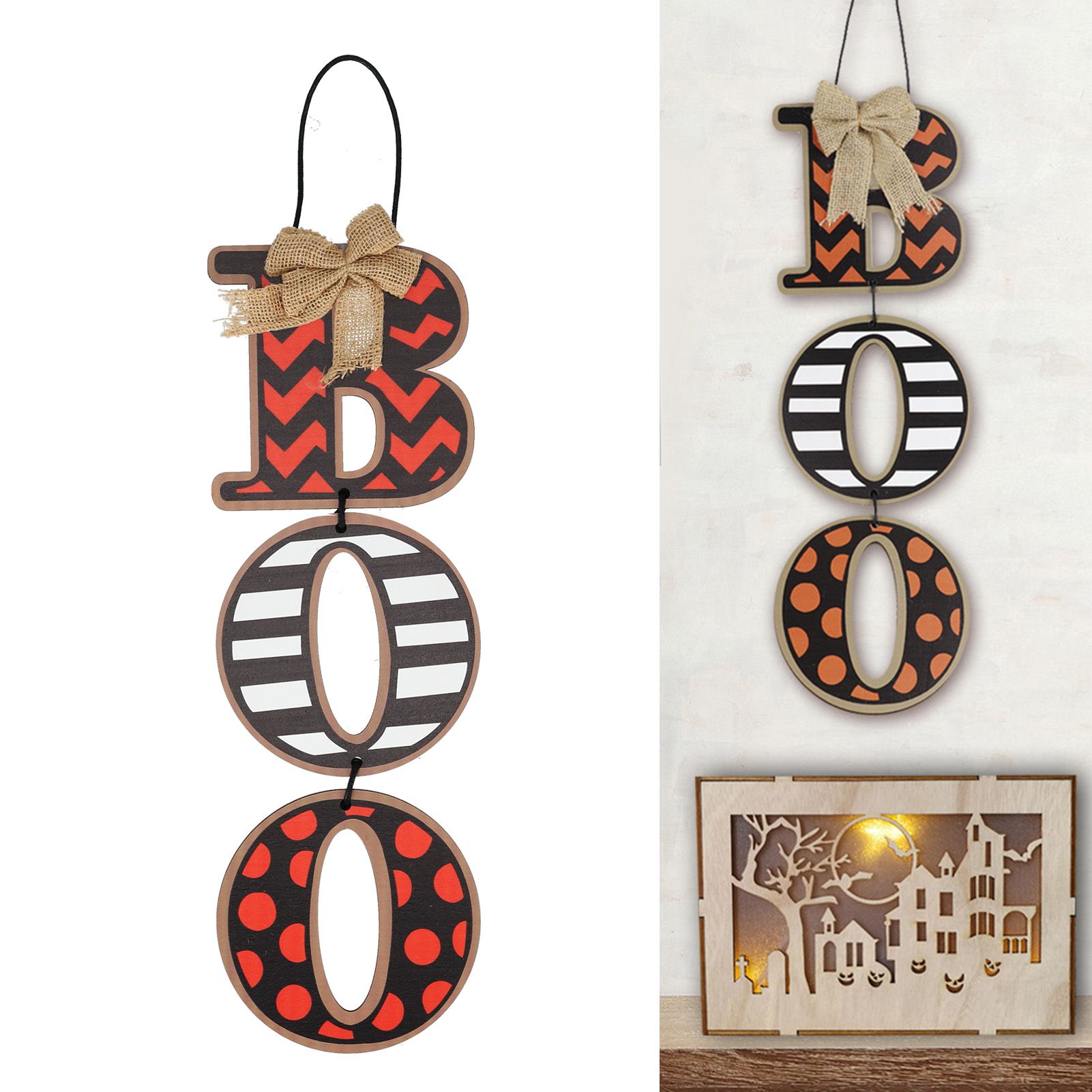 Hanging Plaque Letter Hanging Board Sign Wooden Crafts for Home Festival Party view 12