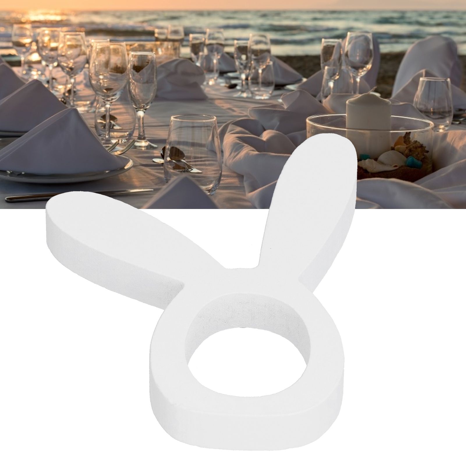 Wooden Napkin Holder Modern Lightweight Rabbit Shape Durable Easter Napkin view 11