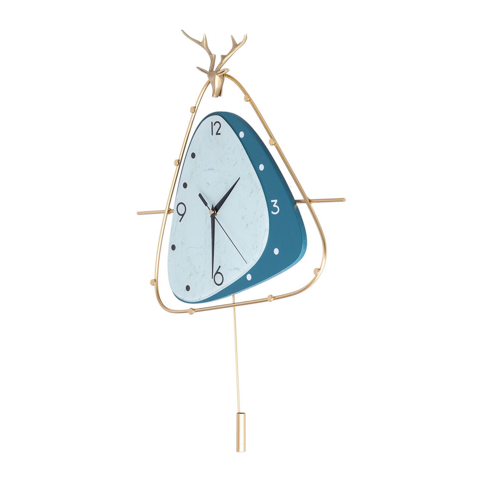 Nordic Light Luxury Clock Fashion Deer Head Wall Clock Living Room Household — image 1