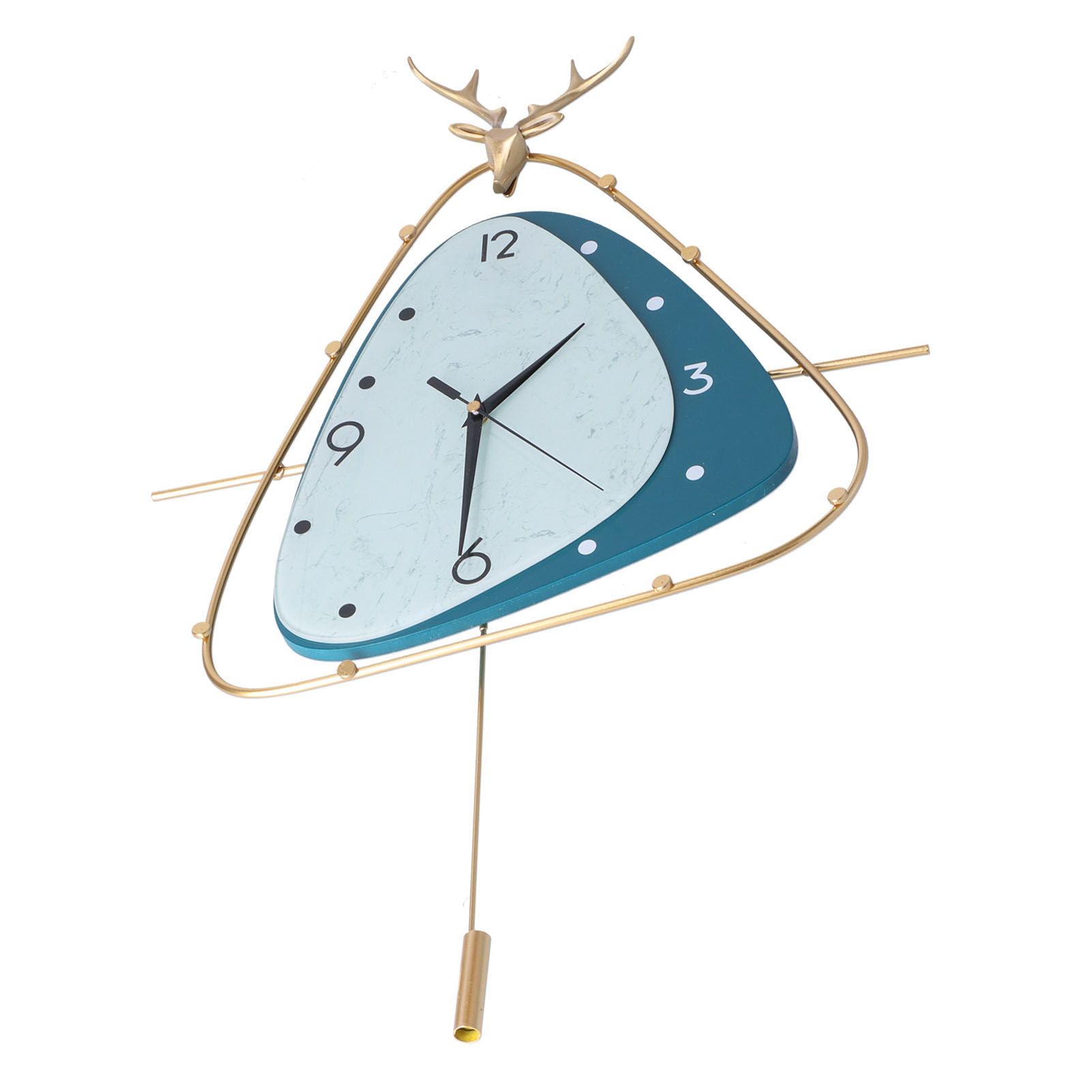Nordic Light Luxury Clock Fashion Deer Head Wall Clock Living Room Household view 5
