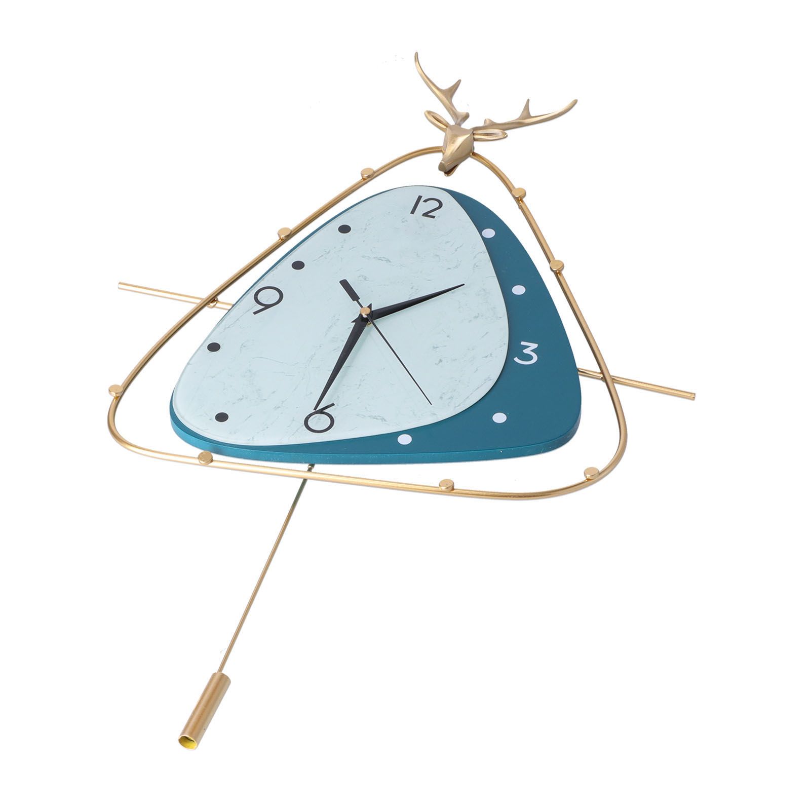 Nordic Light Luxury Clock Fashion Deer Head Wall Clock Living Room Household view 6