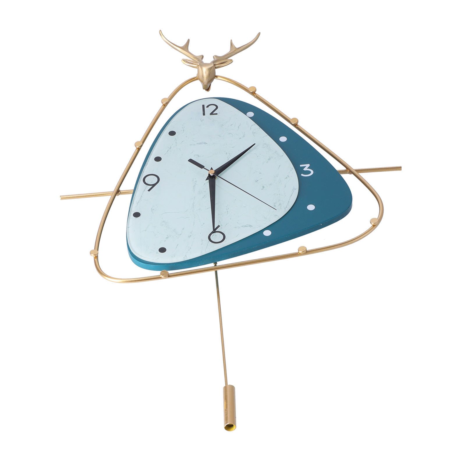 Nordic Light Luxury Clock Fashion Deer Head Wall Clock Living Room Household view 7