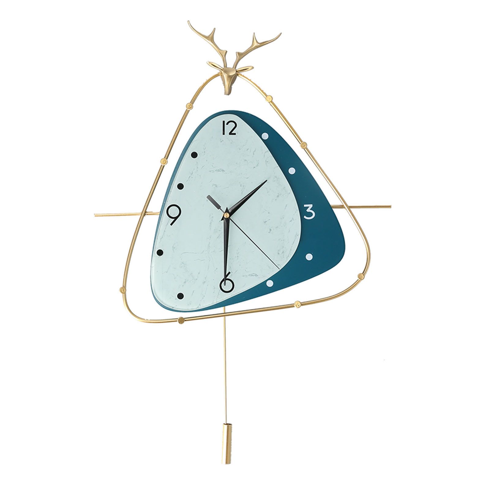 Nordic Light Luxury Clock Fashion Deer Head Wall Clock Living Room Household view 8