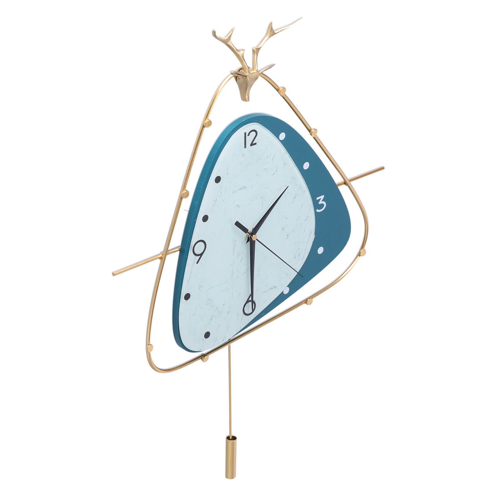 Nordic Light Luxury Clock Fashion Deer Head Wall Clock Living Room Household view 10