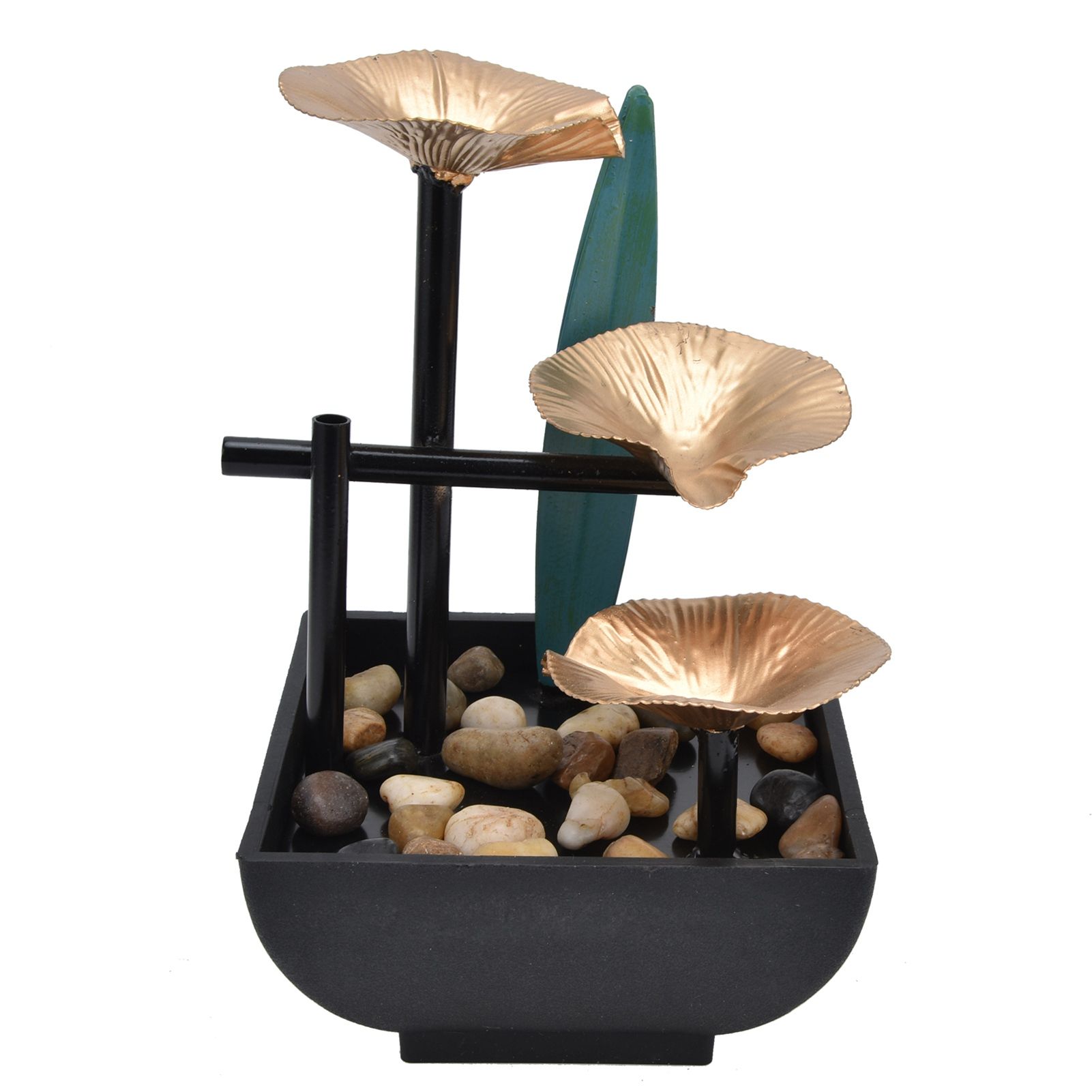 Wrought Iron Flowing Water Ornaments Fountain Feng Shui Ornaments for Home TV view 3