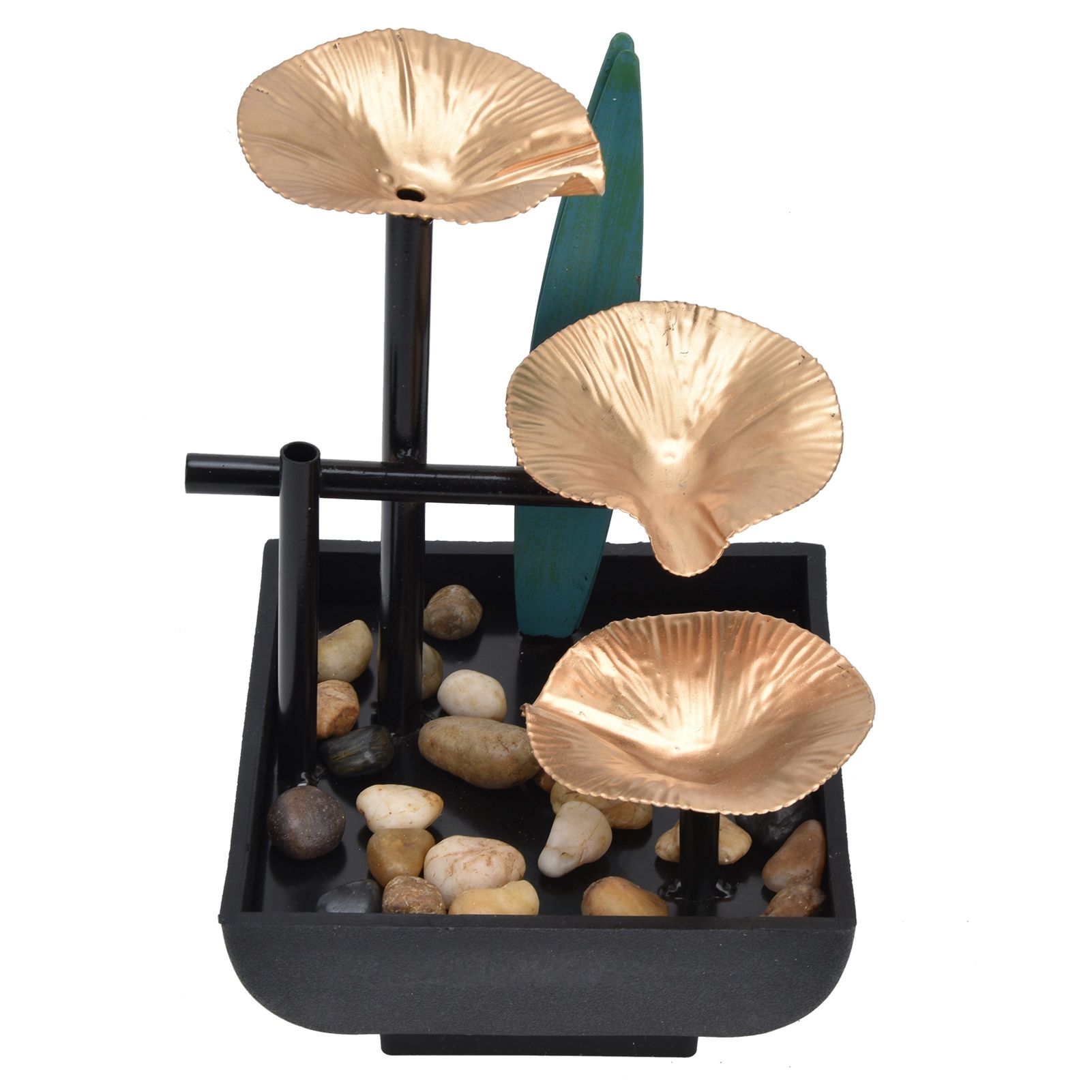 Wrought Iron Flowing Water Ornaments Fountain Feng Shui Ornaments for Home TV view 4