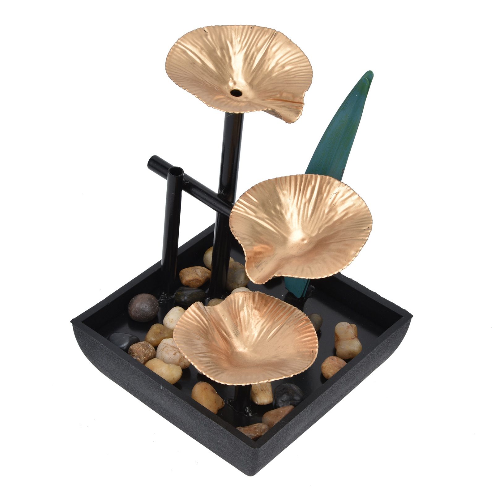 Wrought Iron Flowing Water Ornaments Fountain Feng Shui Ornaments for Home TV view 5