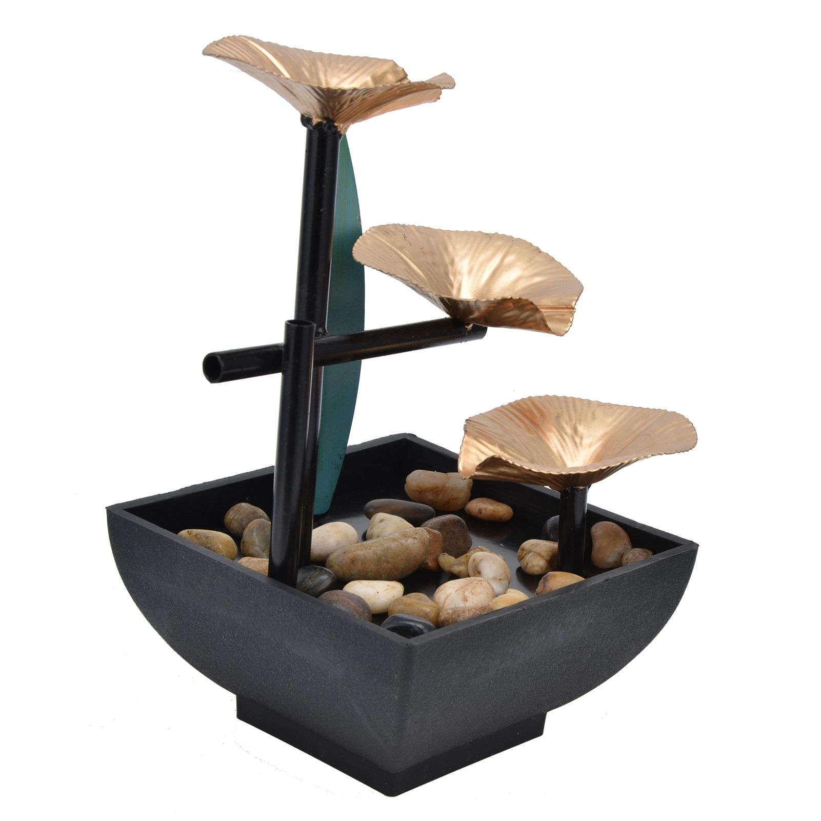 Wrought Iron Flowing Water Ornaments Fountain Feng Shui Ornaments for Home TV view 7
