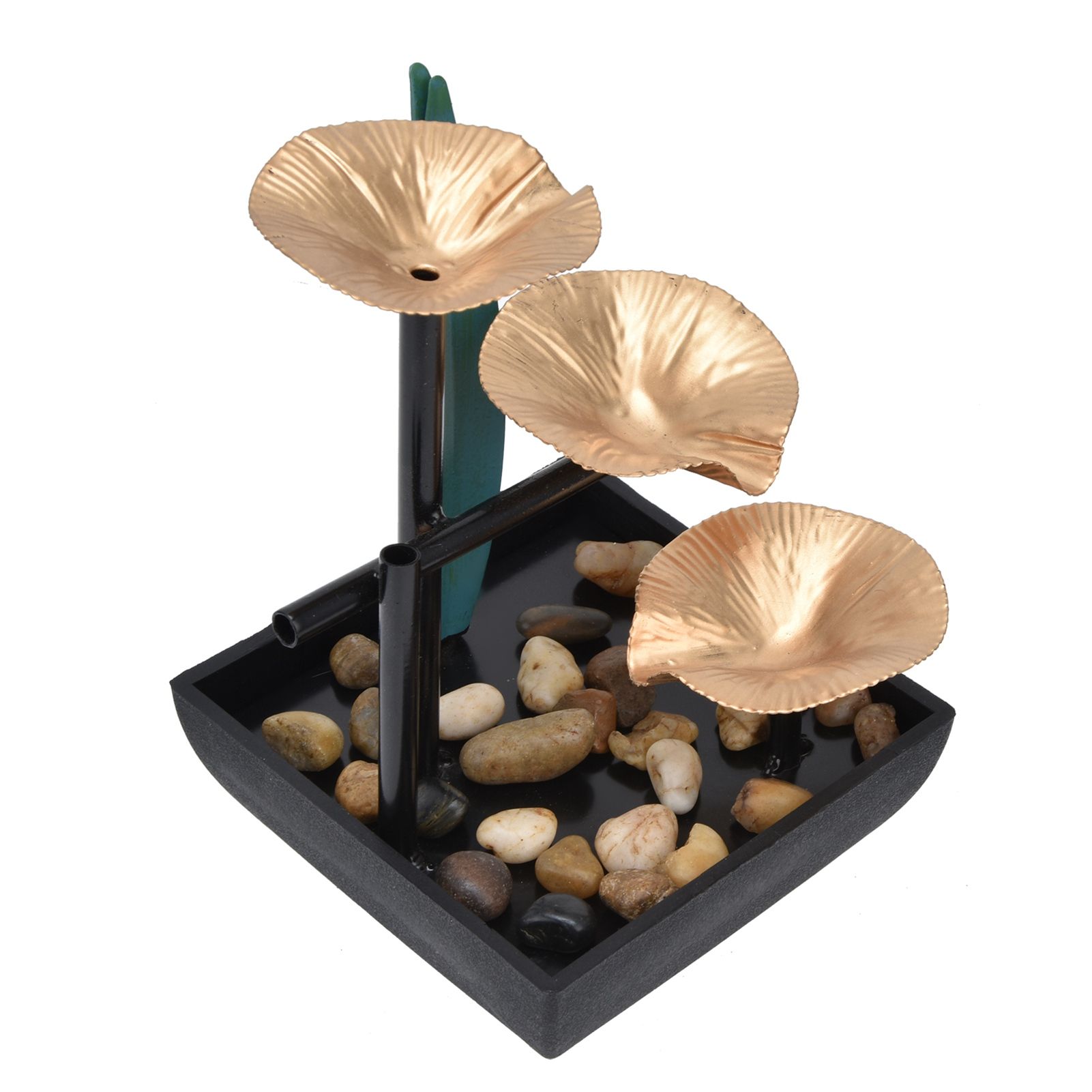 Wrought Iron Flowing Water Ornaments Fountain Feng Shui Ornaments for Home TV view 8