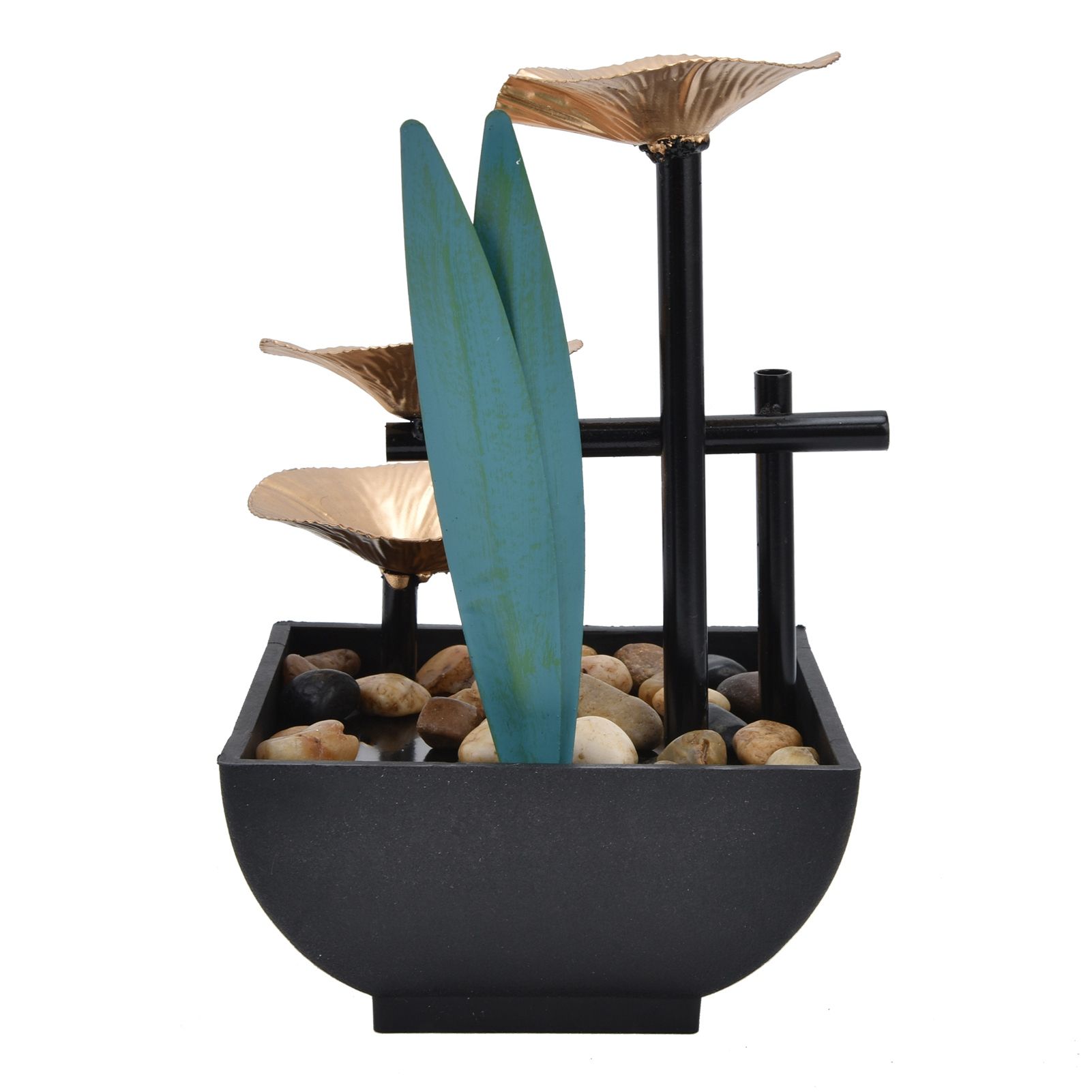 Wrought Iron Flowing Water Ornaments Fountain Feng Shui Ornaments for Home TV view 10