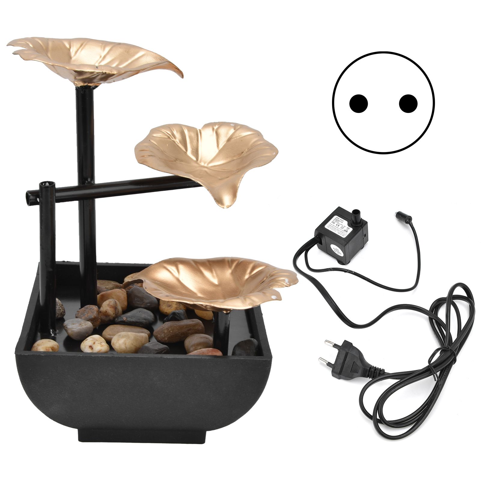Desktop Flowing Water Ornament Tabletop Fountain for Home Office Feng Shui view 2