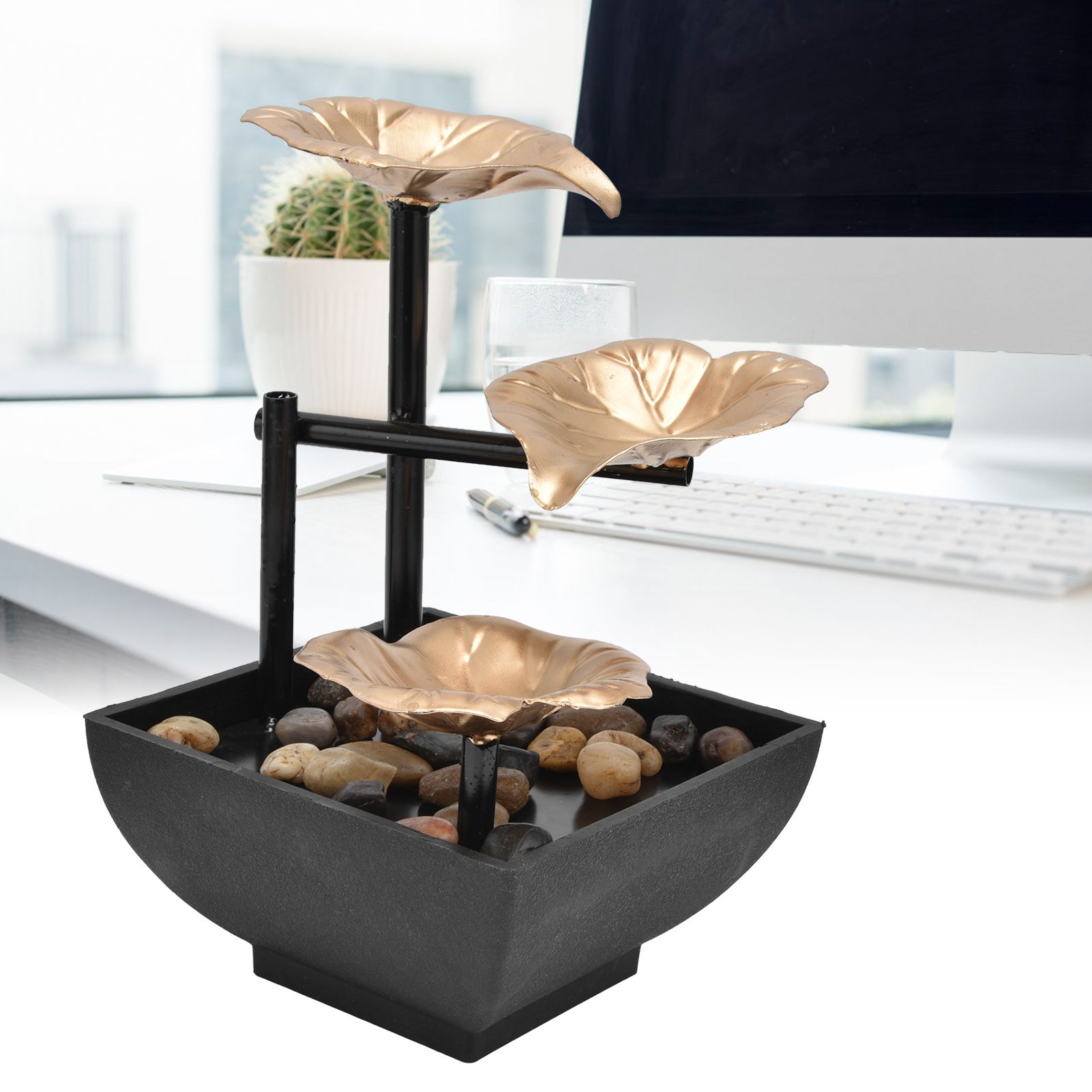 Desktop Flowing Water Ornament Tabletop Fountain for Home Office Feng Shui view 12