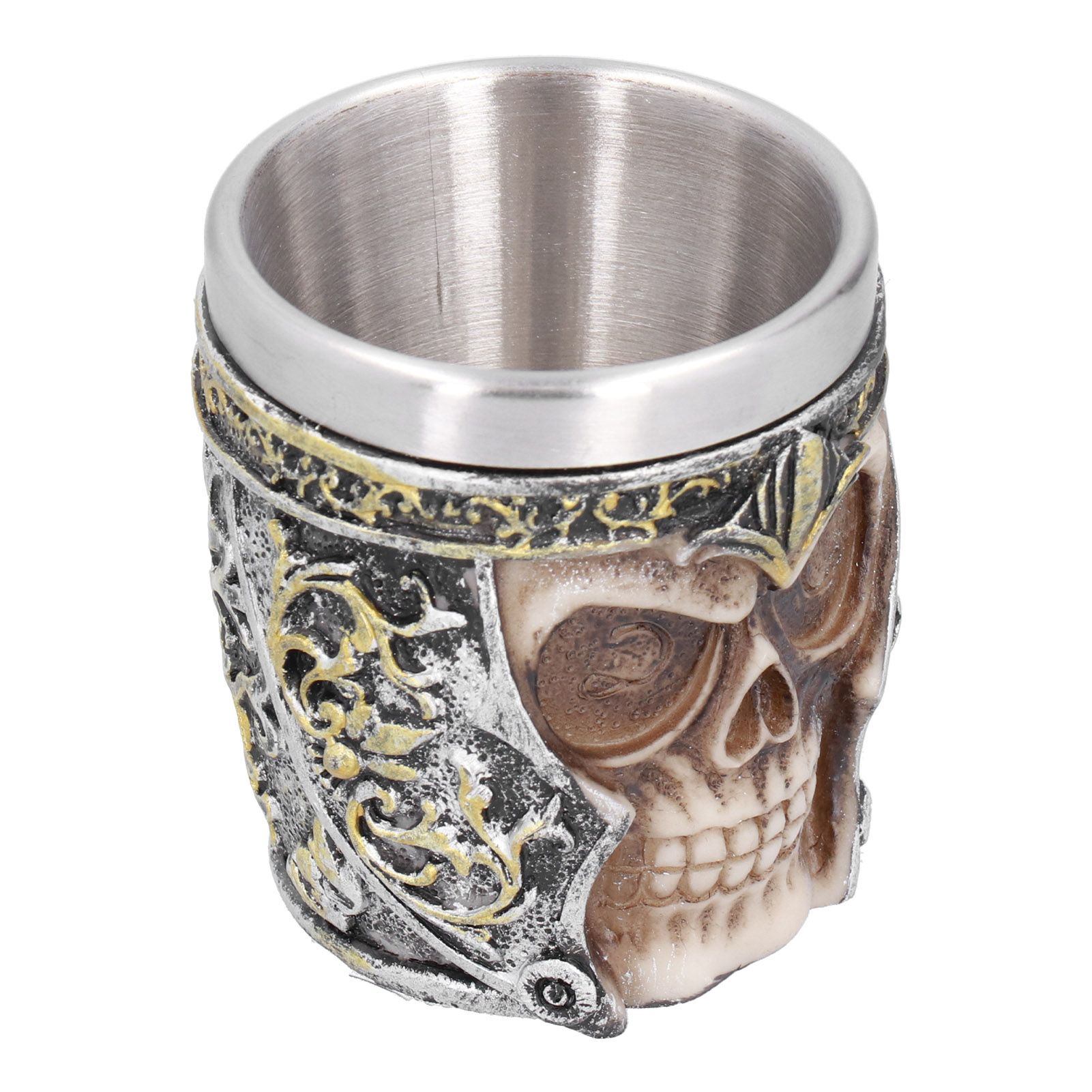 Skull Mug Resin Stainless Steel Liner Anti Rust Lightweight Small Viking Cup view 3