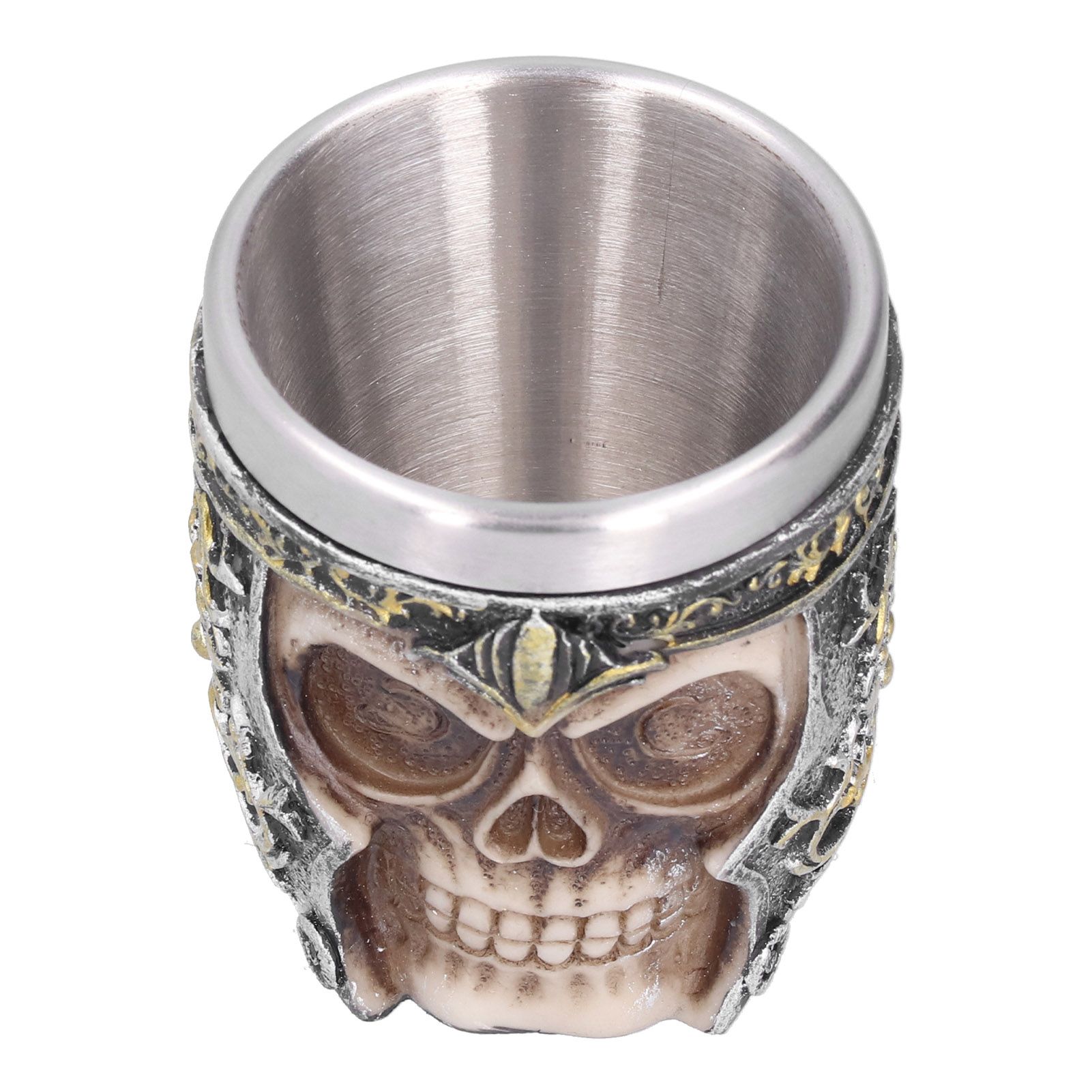 Skull Mug Resin Stainless Steel Liner Anti Rust Lightweight Small Viking Cup view 4