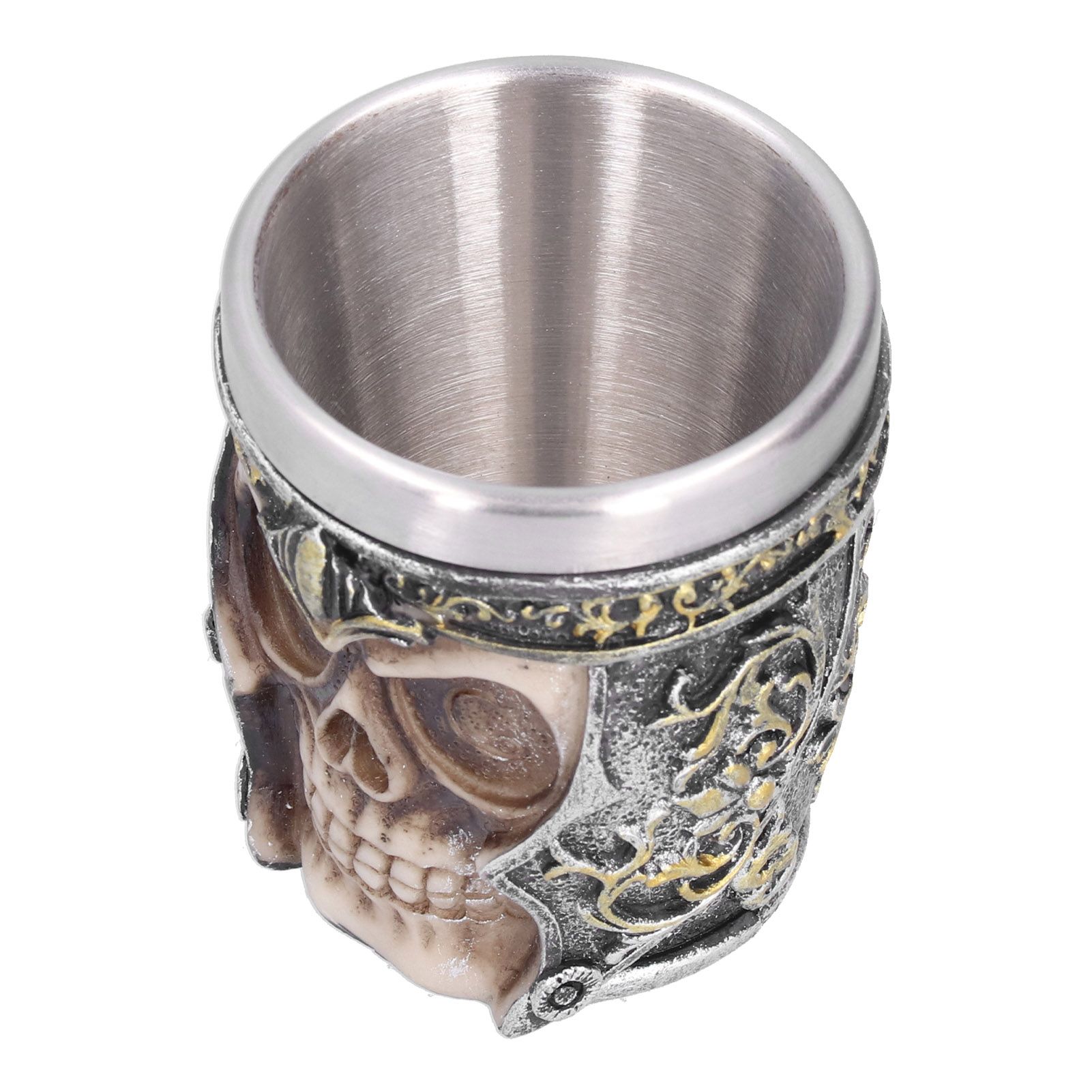 Skull Mug Resin Stainless Steel Liner Anti Rust Lightweight Small Viking Cup view 5