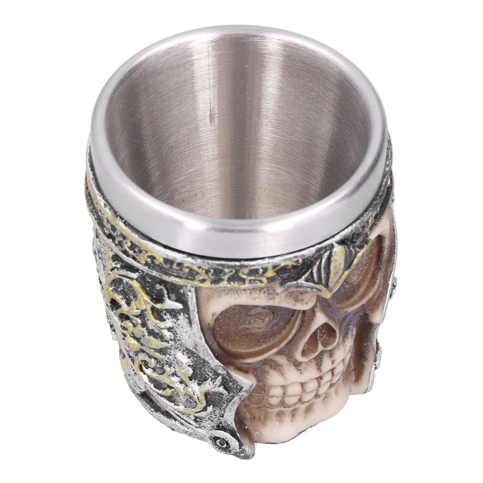 Skull Mug Resin Stainless Steel Liner Anti Rust Lightweight Small Viking Cup view 6