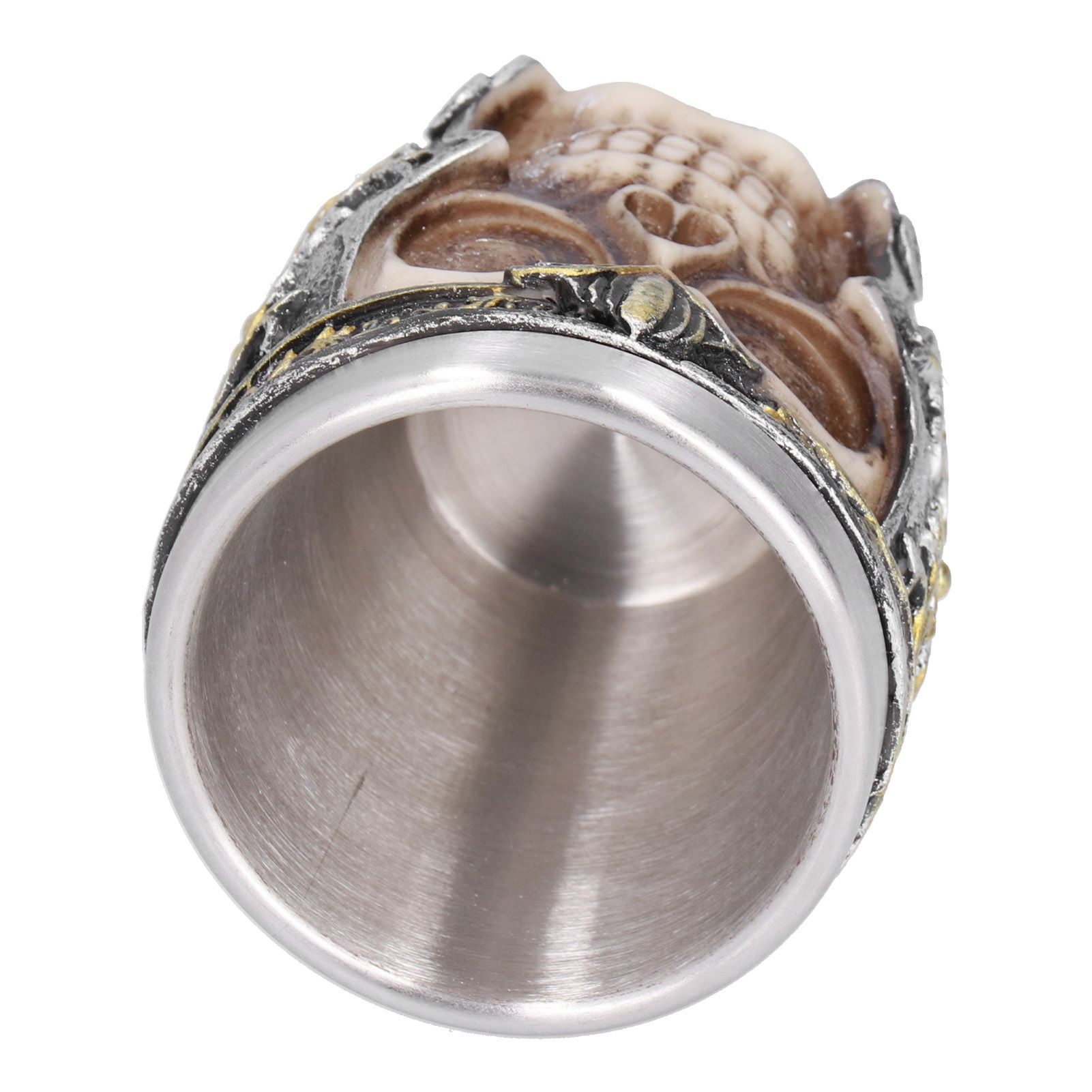 Skull Mug Resin Stainless Steel Liner Anti Rust Lightweight Small Viking Cup view 8