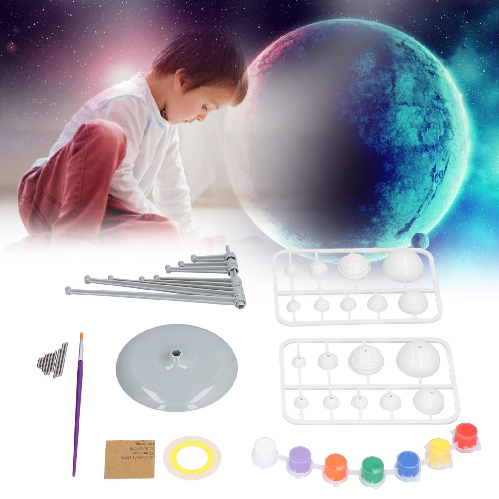 Solar System Model Kit DIY Nine Planets Solar System Ornaments for Kids view 11