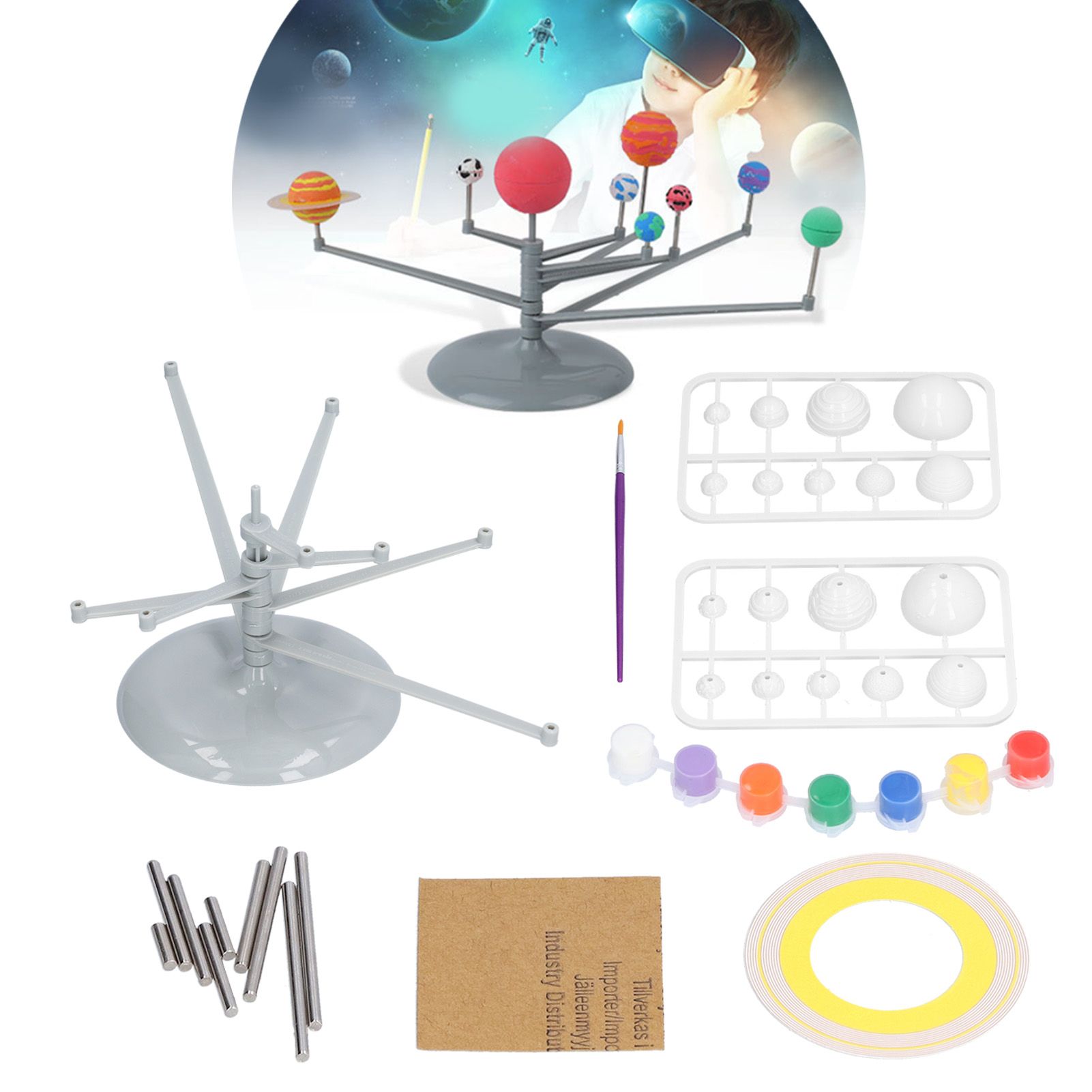 Solar System Model Kit DIY Nine Planets Solar System Ornaments for Kids view 12