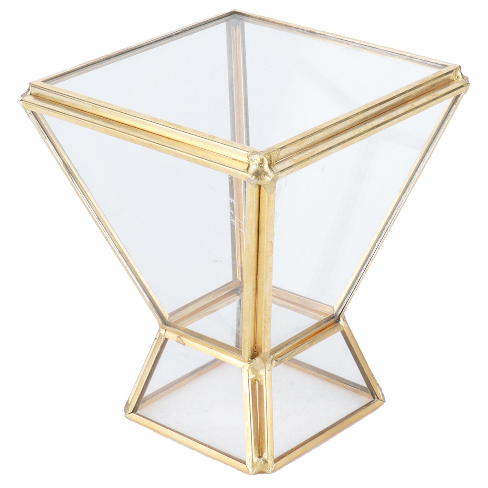 Glass Plant Container Mini Geometric Display Holder for Dining Table Window view 8