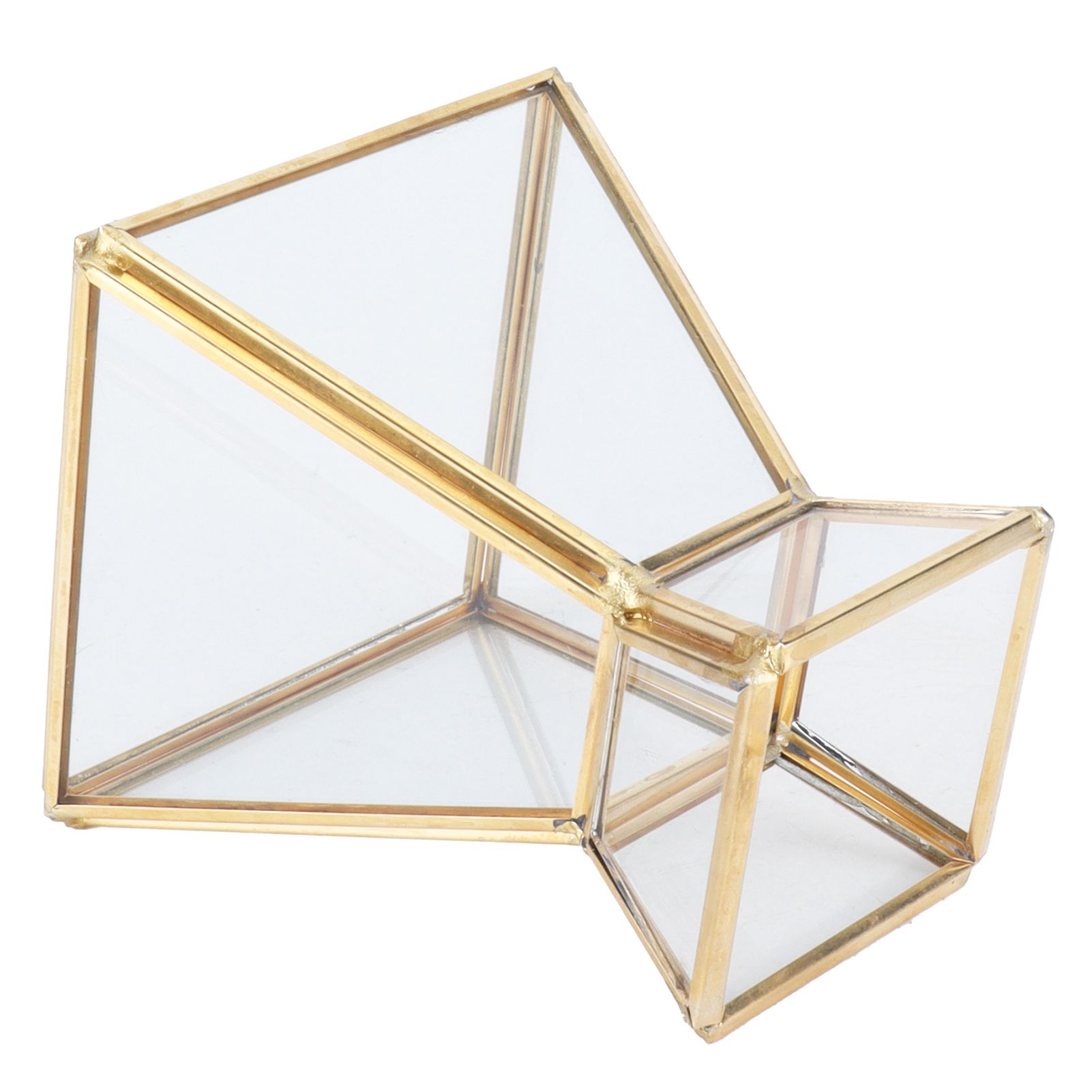 Glass Plant Container Mini Geometric Display Holder for Dining Table Window view 9