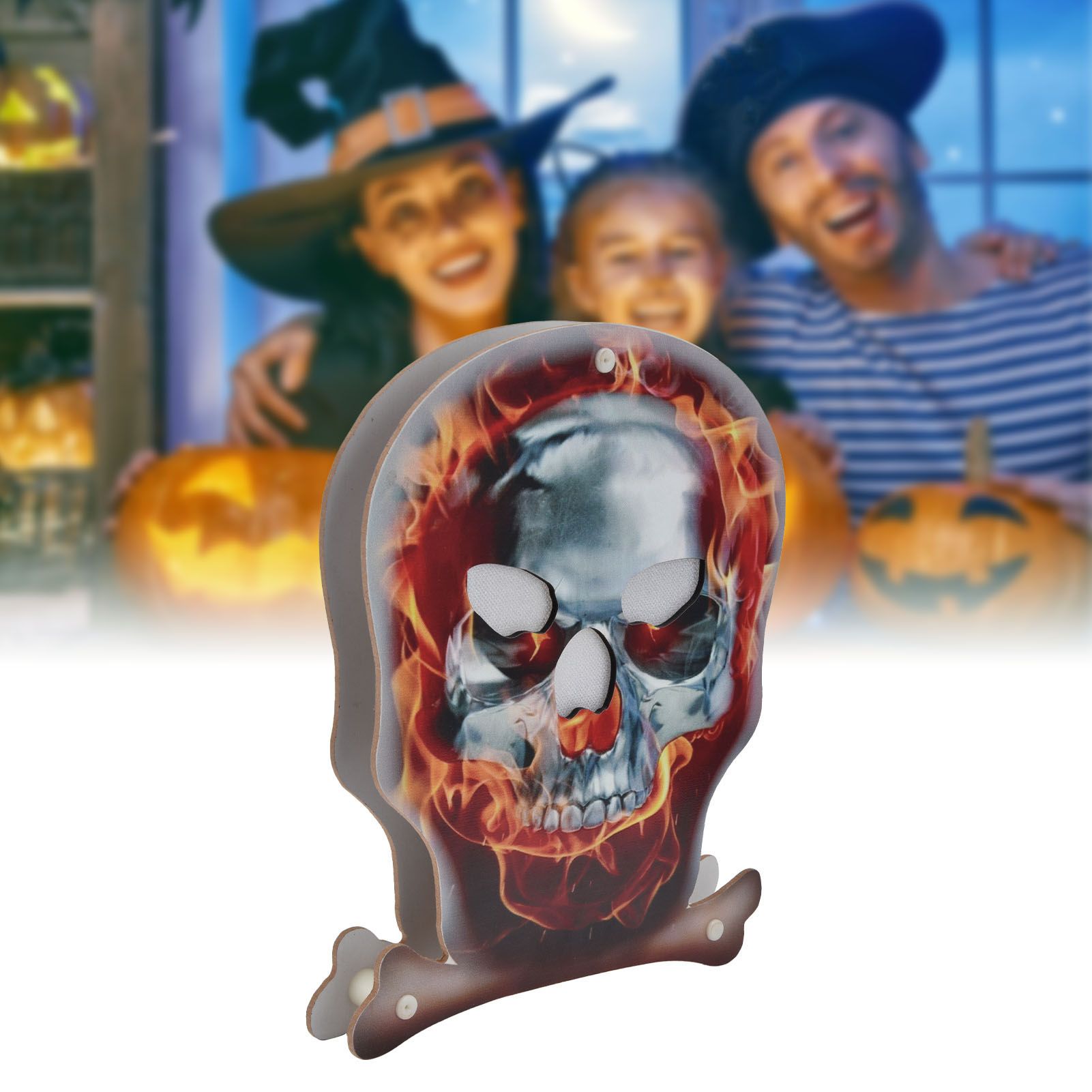 Skeleton Lights Mini Portable Energy Saving Horror Ambient LED Skull Head view 11