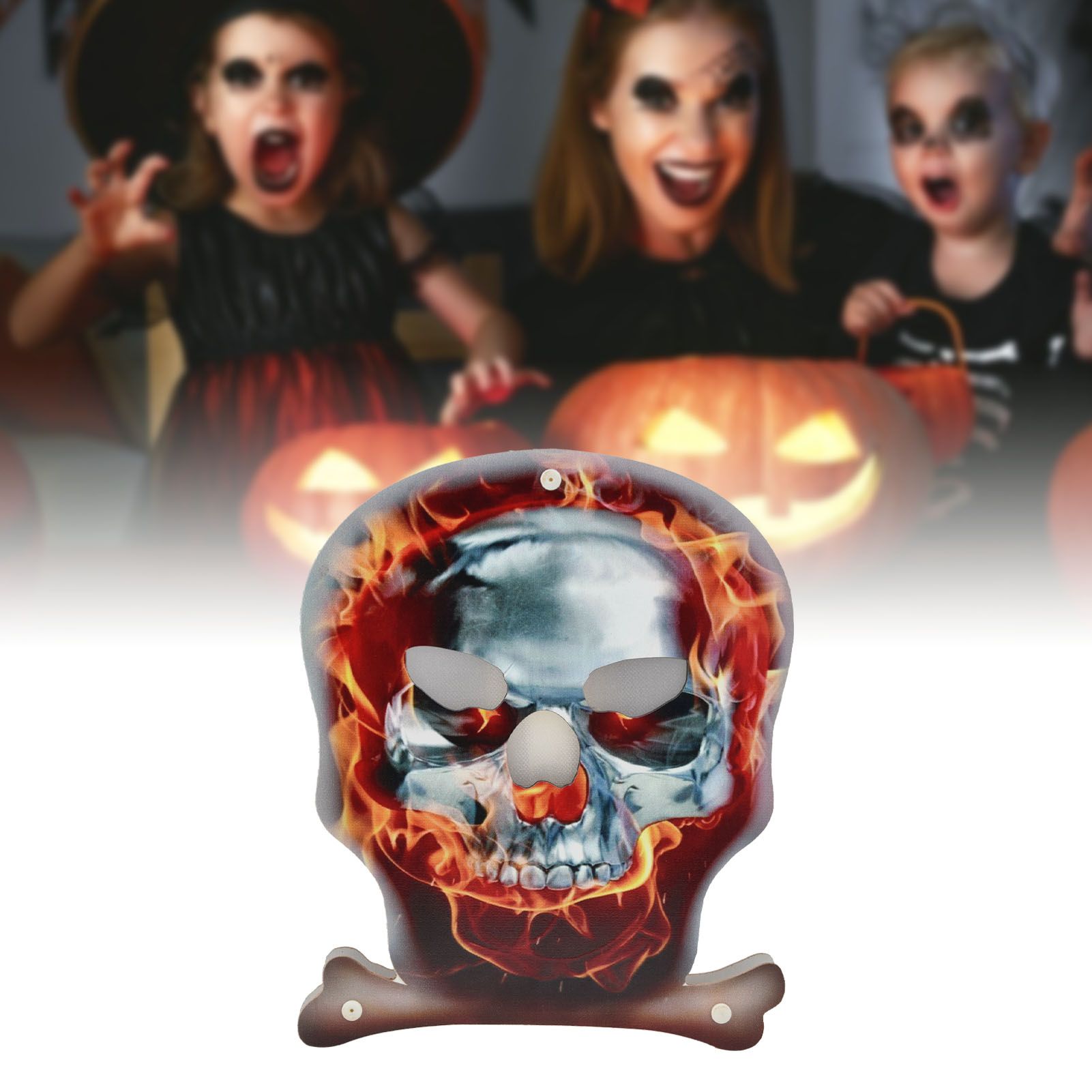 Skeleton Lights Mini Portable Energy Saving Horror Ambient LED Skull Head view 12