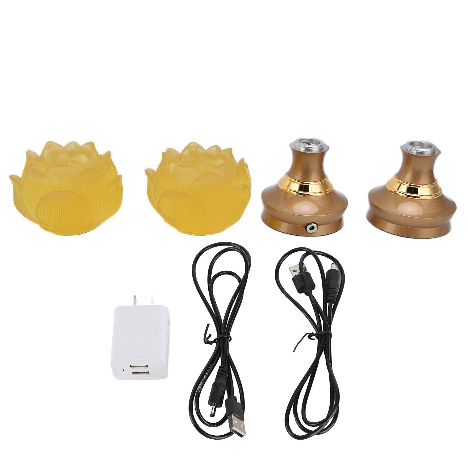 2Set LED Lotus Buddhist Light with Alloy Base Colorful Buddha Lamp Ornament view 2