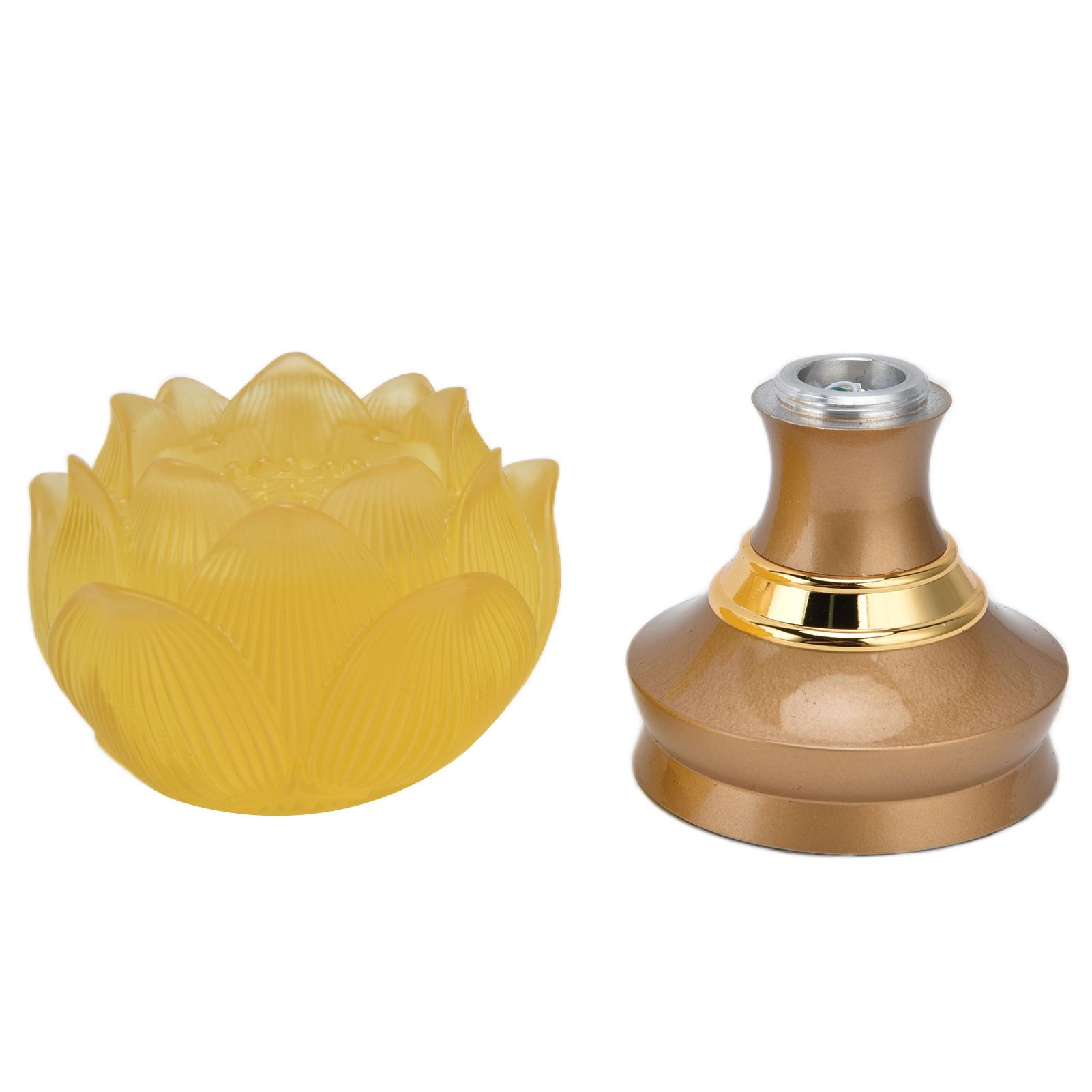 2Set LED Lotus Buddhist Light with Alloy Base Colorful Buddha Lamp Ornament view 3