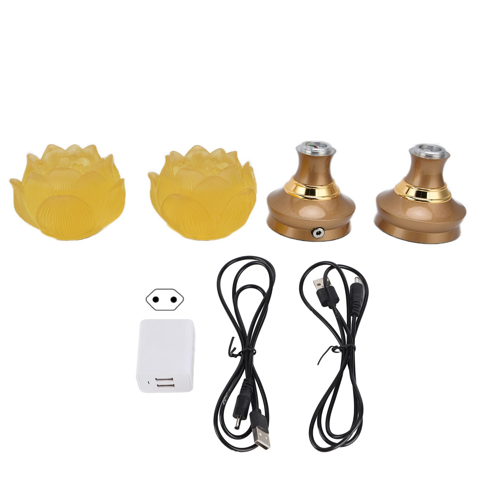 2Set LED Lotus Buddhist Light with Alloy Base Colorful Buddha Lamp Ornament view 2