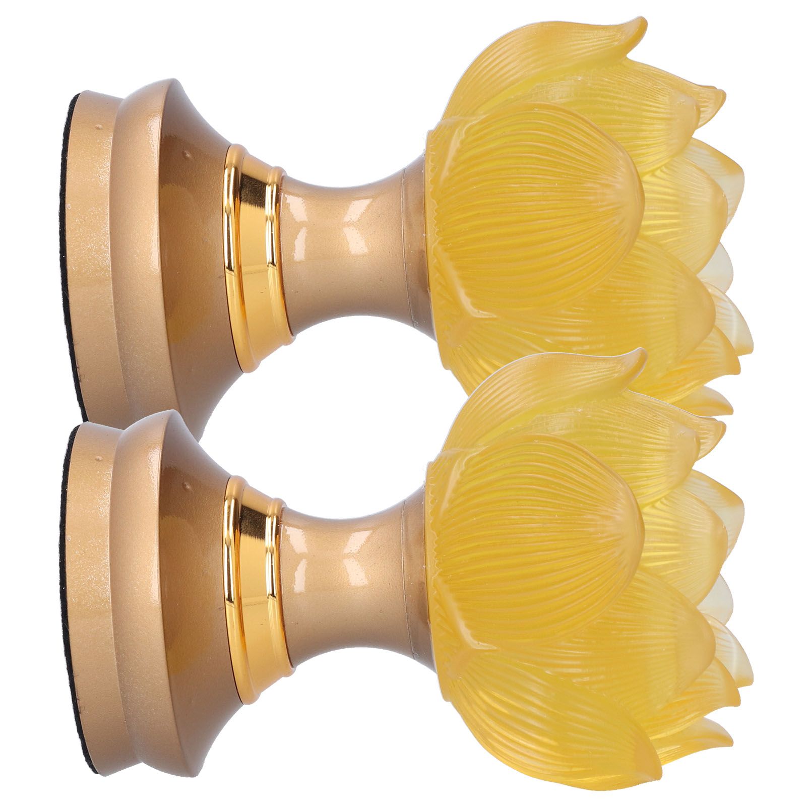 2Set LED Lotus Buddha Lamp Imitated Colored Glaze Prayer Light Home Meditation view 5