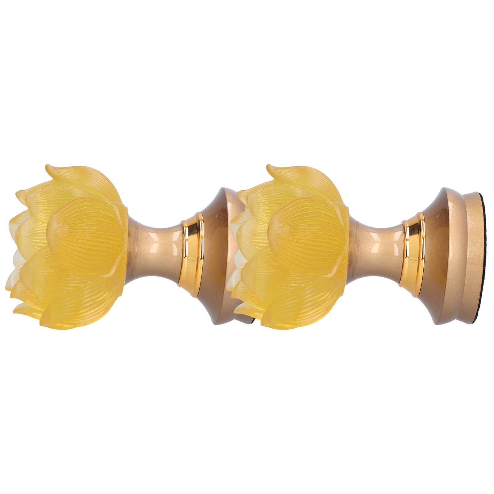 2Set LED Lotus Buddha Lamp Imitated Colored Glaze Prayer Light Home Meditation view 6