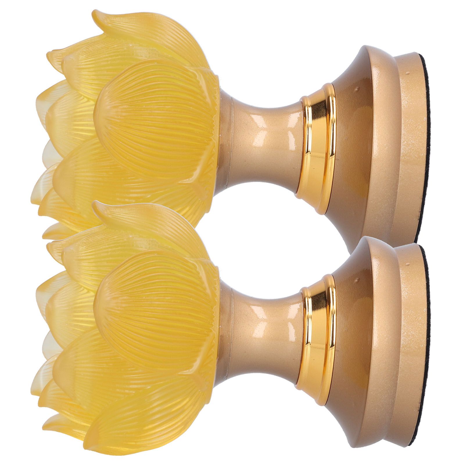 2Set LED Lotus Buddha Lamp Imitated Colored Glaze Prayer Light Home Meditation view 4