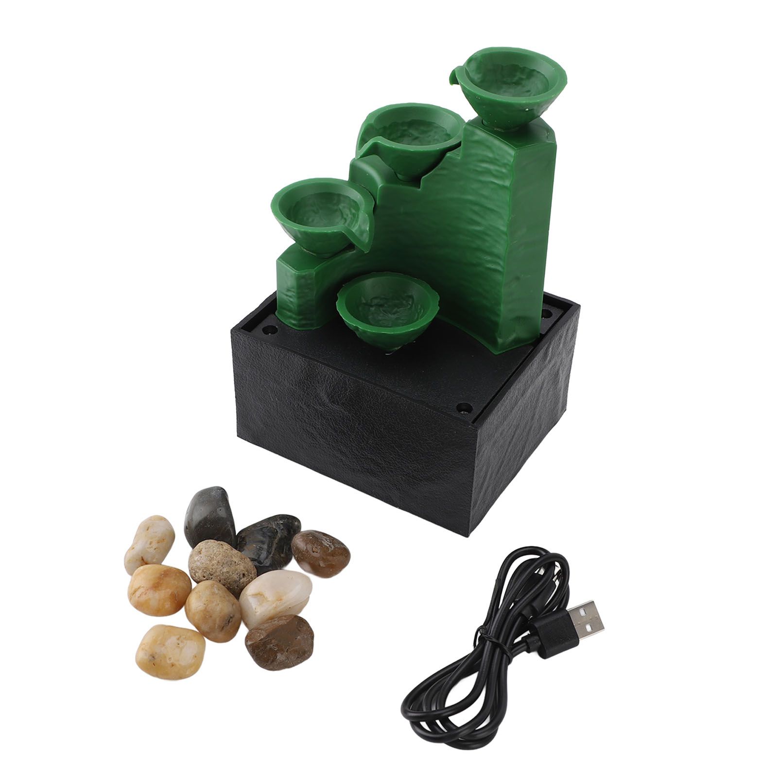 Tabletop Fountain Circulating Water Decorative USB Desk Waterfall Fountain view 3
