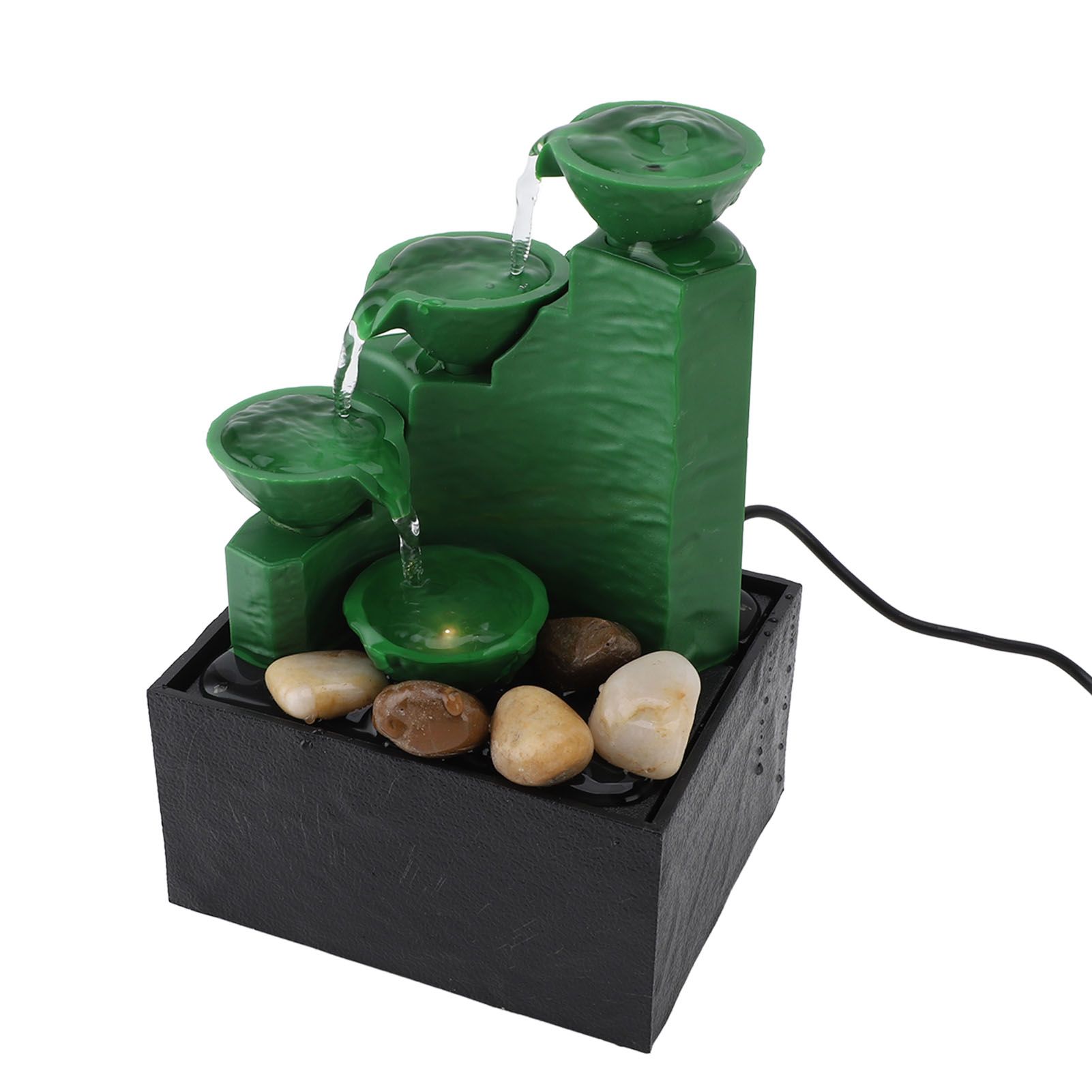 Tabletop Fountain Circulating Water Decorative USB Desk Waterfall Fountain view 4
