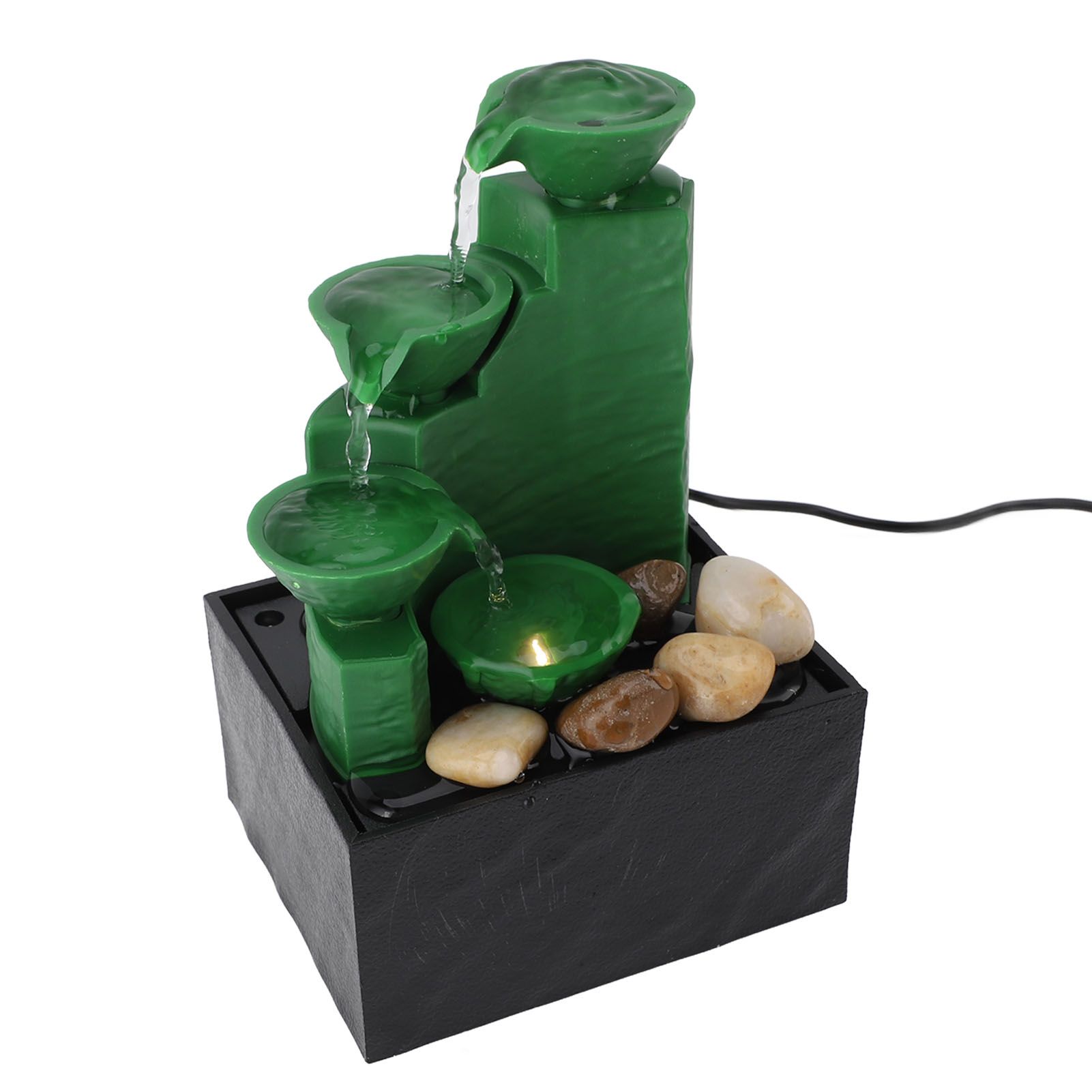 Tabletop Fountain Circulating Water Decorative USB Desk Waterfall Fountain view 8