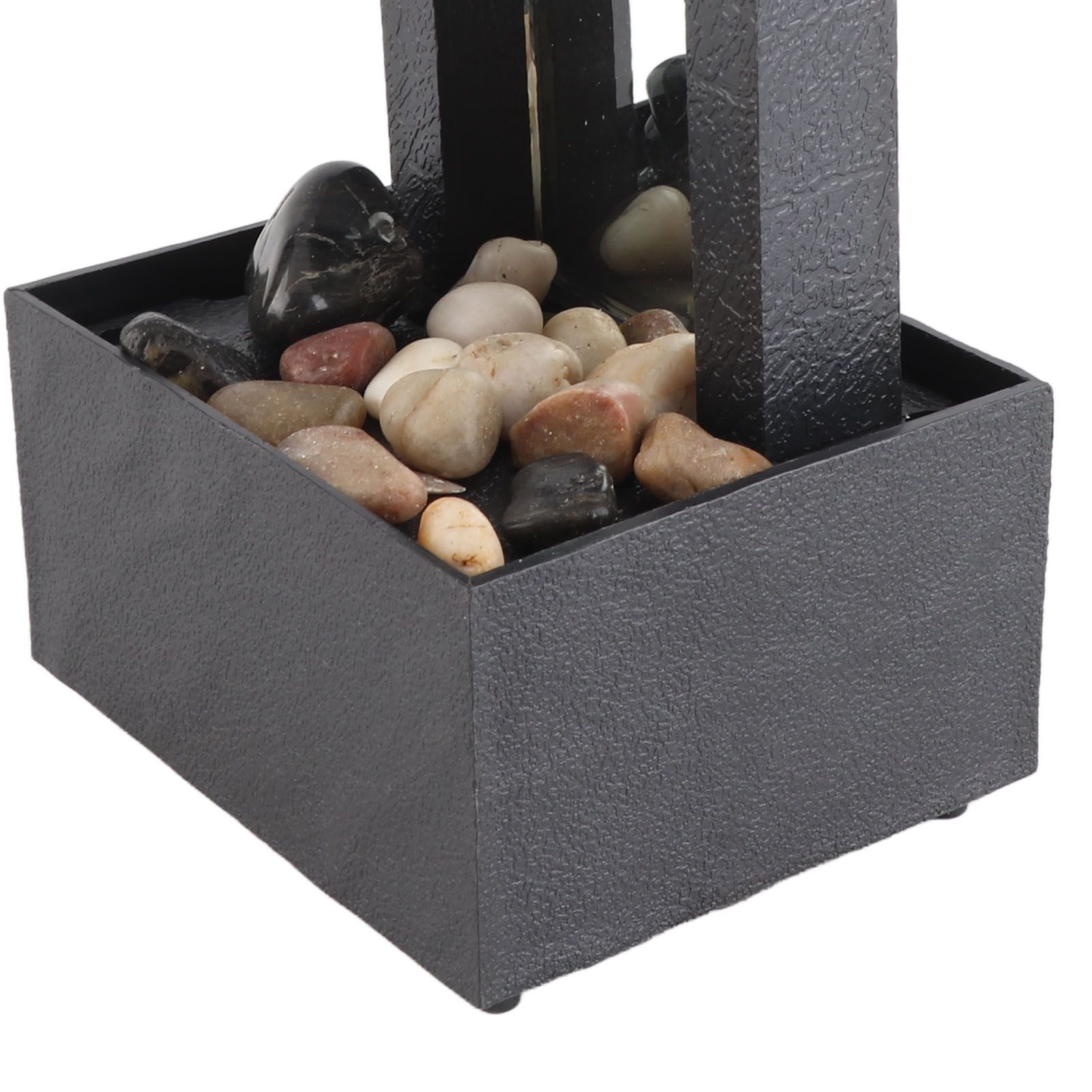 Mirrored Indoor Tabletop Water Fountain with Stone LED Light 2 Hours Auto view 5