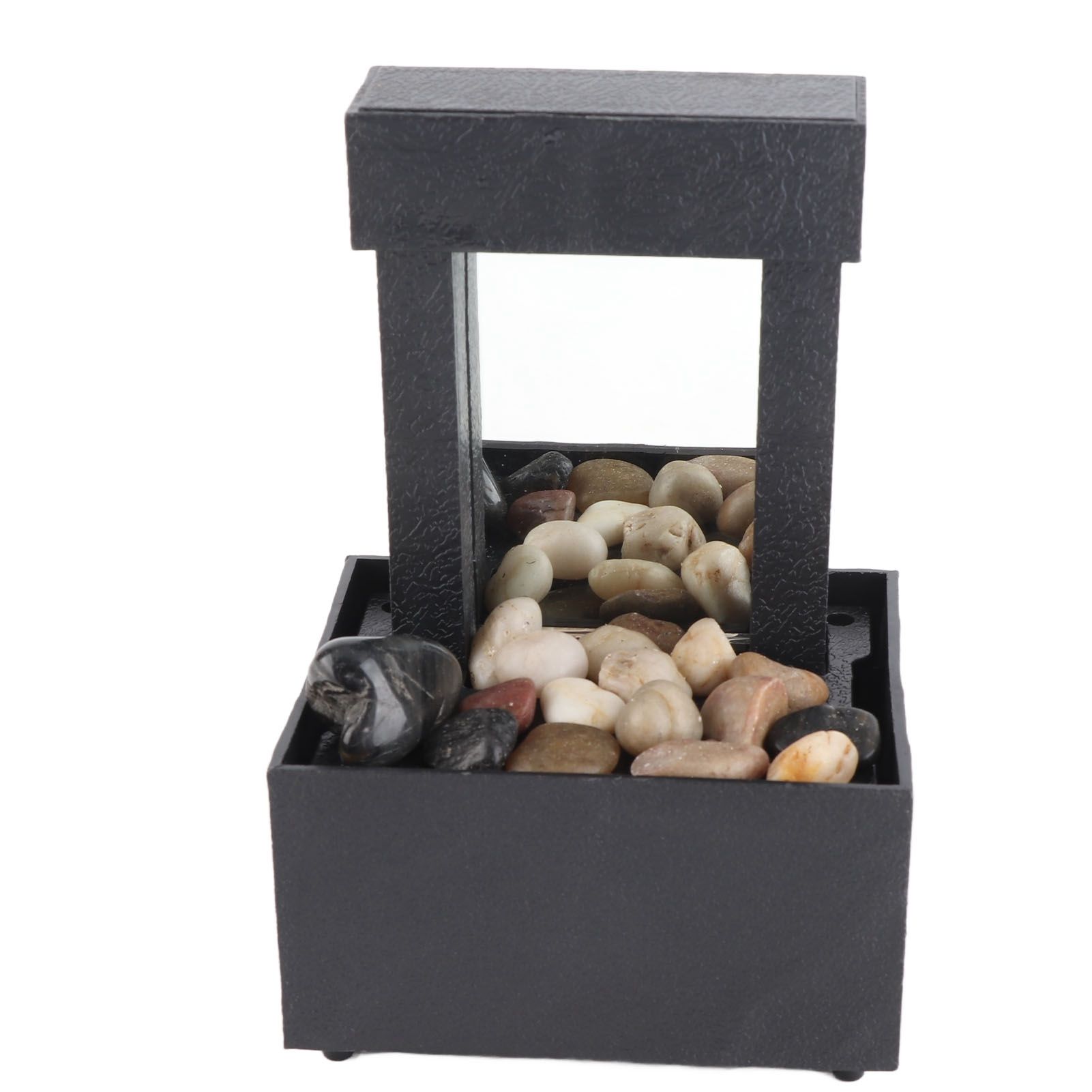 Mirrored Indoor Tabletop Water Fountain with Stone LED Light 2 Hours Auto view 11