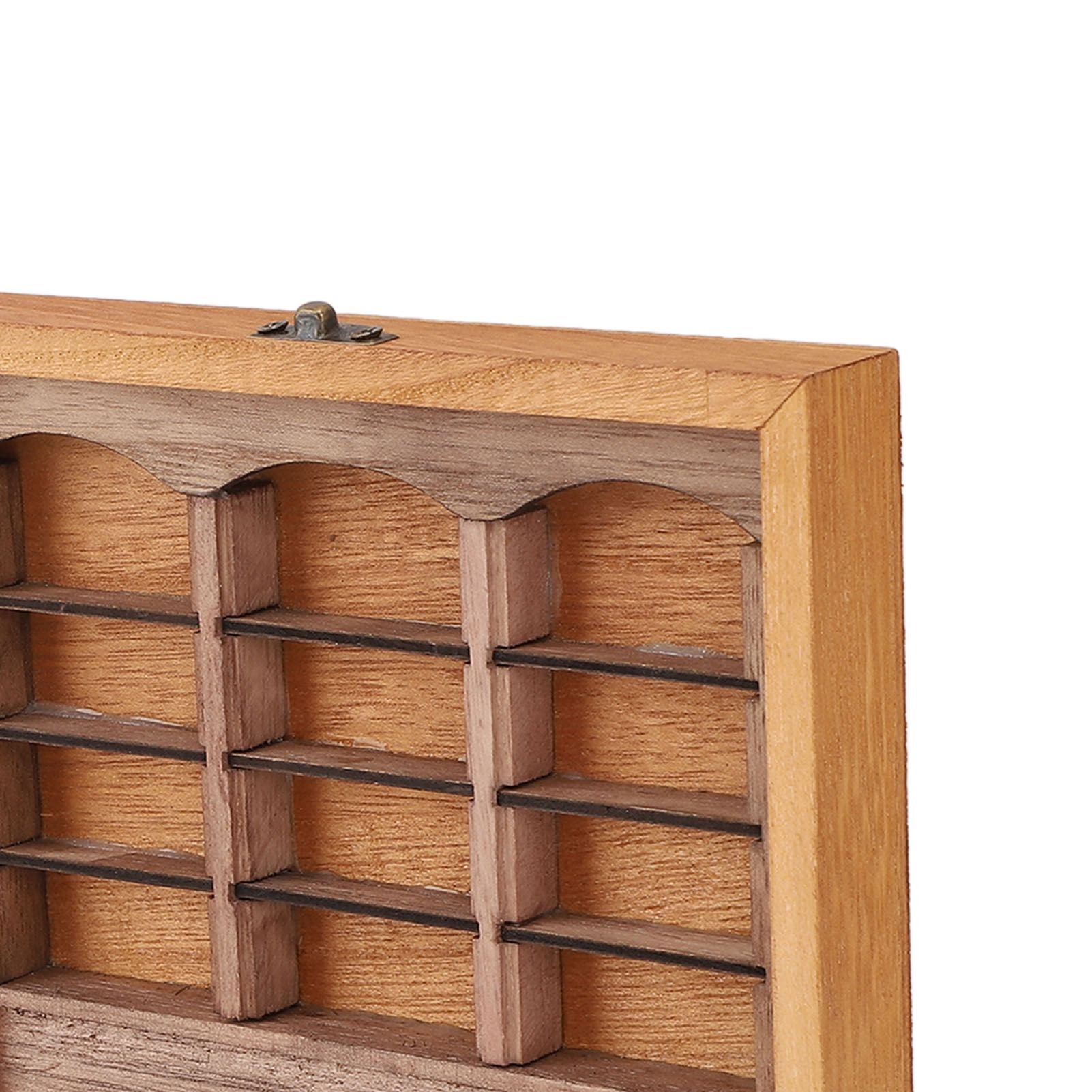 Miniature Wooden Bookshelf Anxiety Relief Multi Books Display Case Cabinet view 5