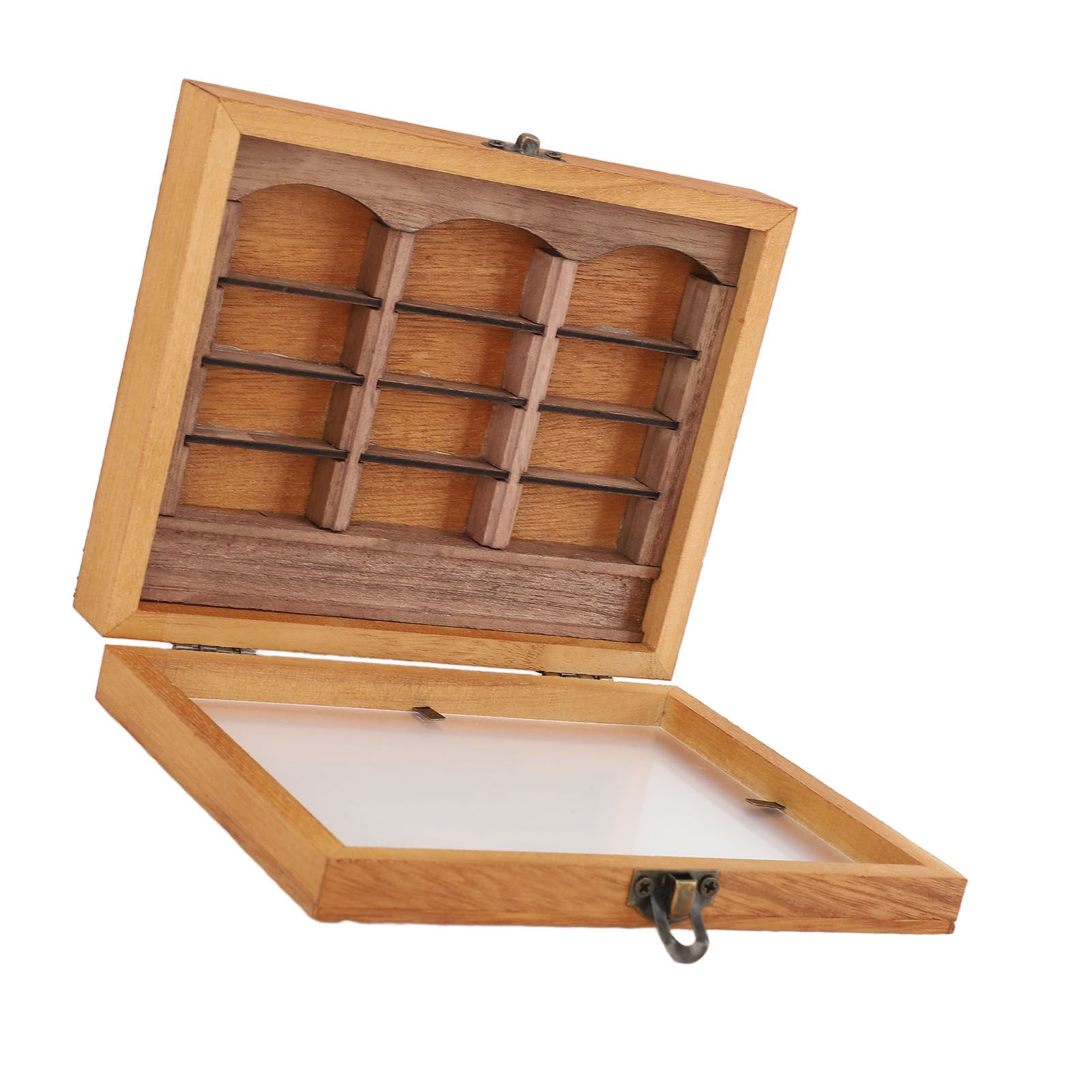 Miniature Wooden Bookshelf Anxiety Relief Multi Books Display Case Cabinet view 9
