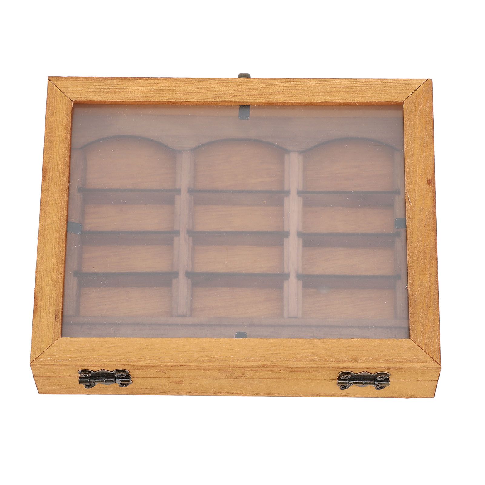Miniature Wooden Bookshelf Anxiety Relief Multi Books Display Case Cabinet view 10