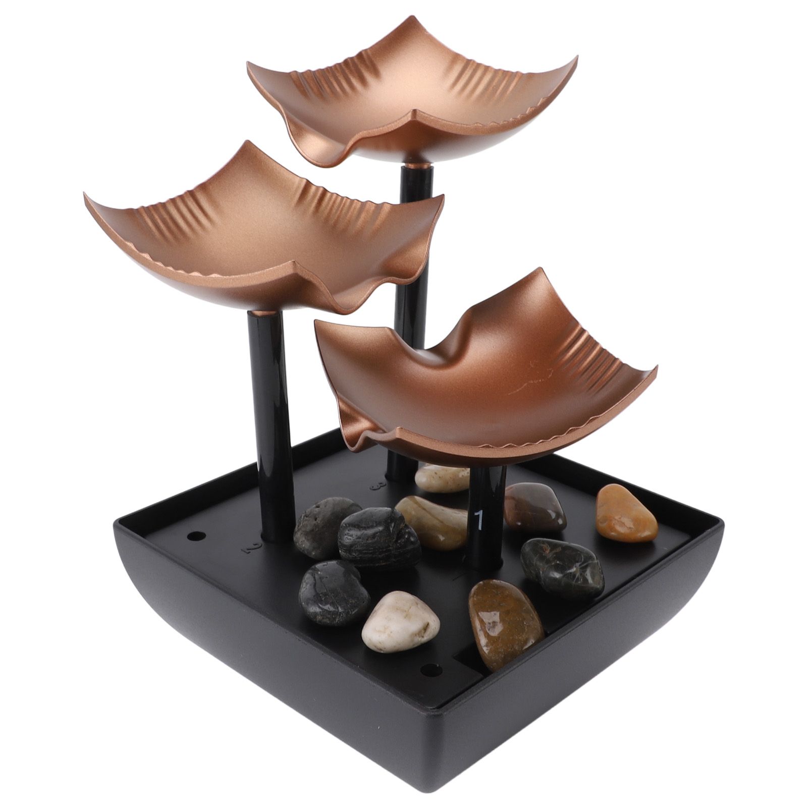Tabletop Water Fountain USB Circulating Water with LED Light Desktop Rock view 4