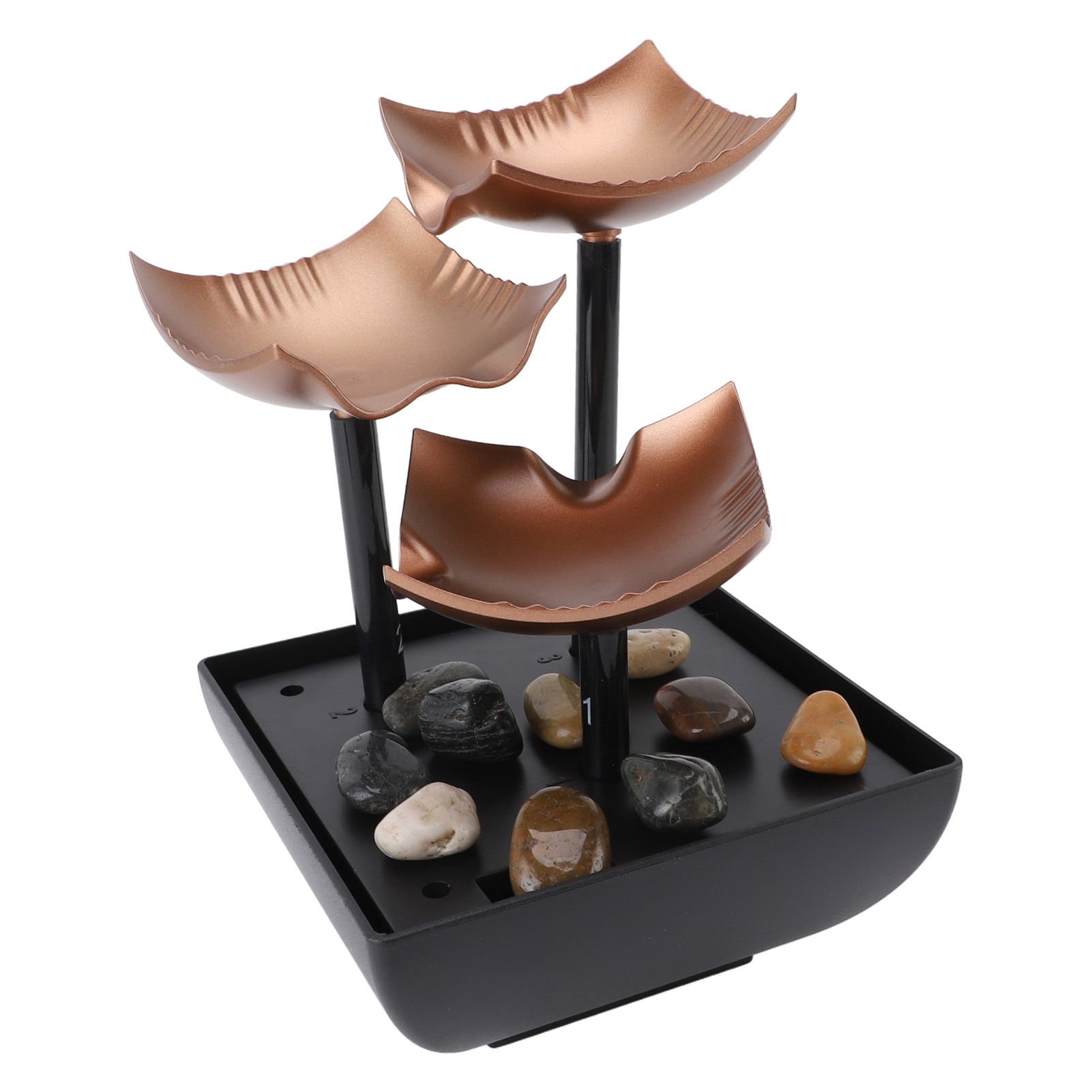 Tabletop Water Fountain USB Circulating Water with LED Light Desktop Rock view 6