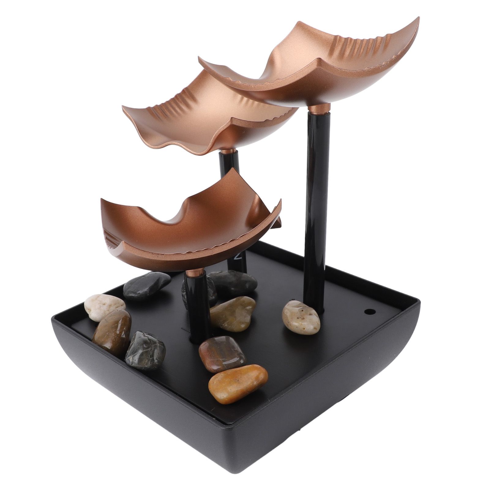 Tabletop Water Fountain USB Circulating Water with LED Light Desktop Rock view 9