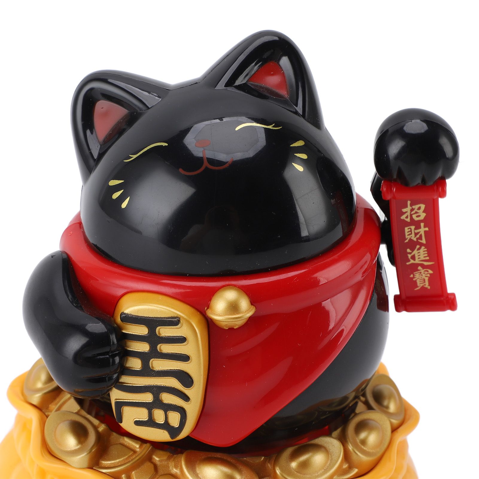 Solar Powered Lucky Cat Decorative Wealth Welcoming Waving Arm Fortune Cat view 2