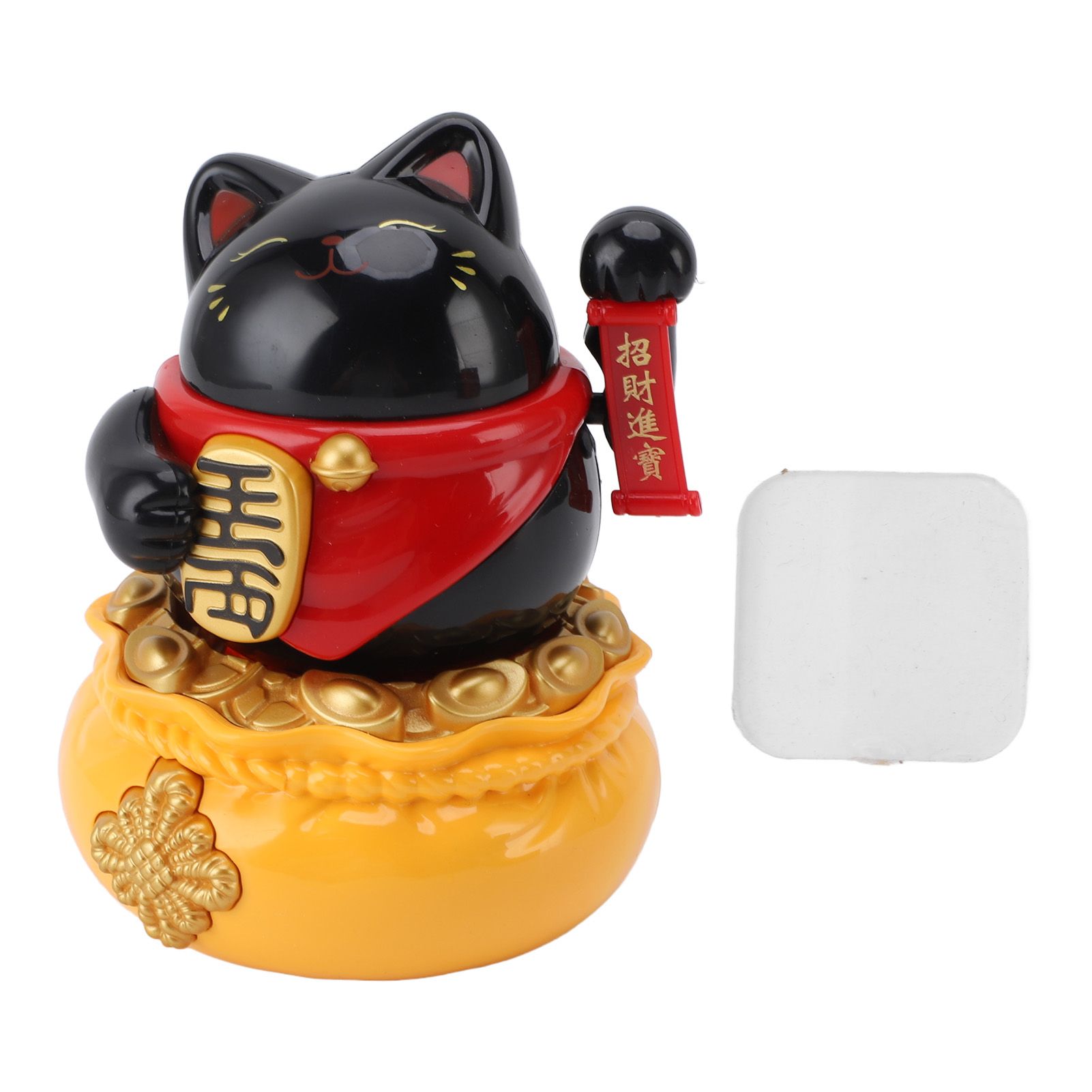 Solar Powered Lucky Cat Decorative Wealth Welcoming Waving Arm Fortune Cat view 3
