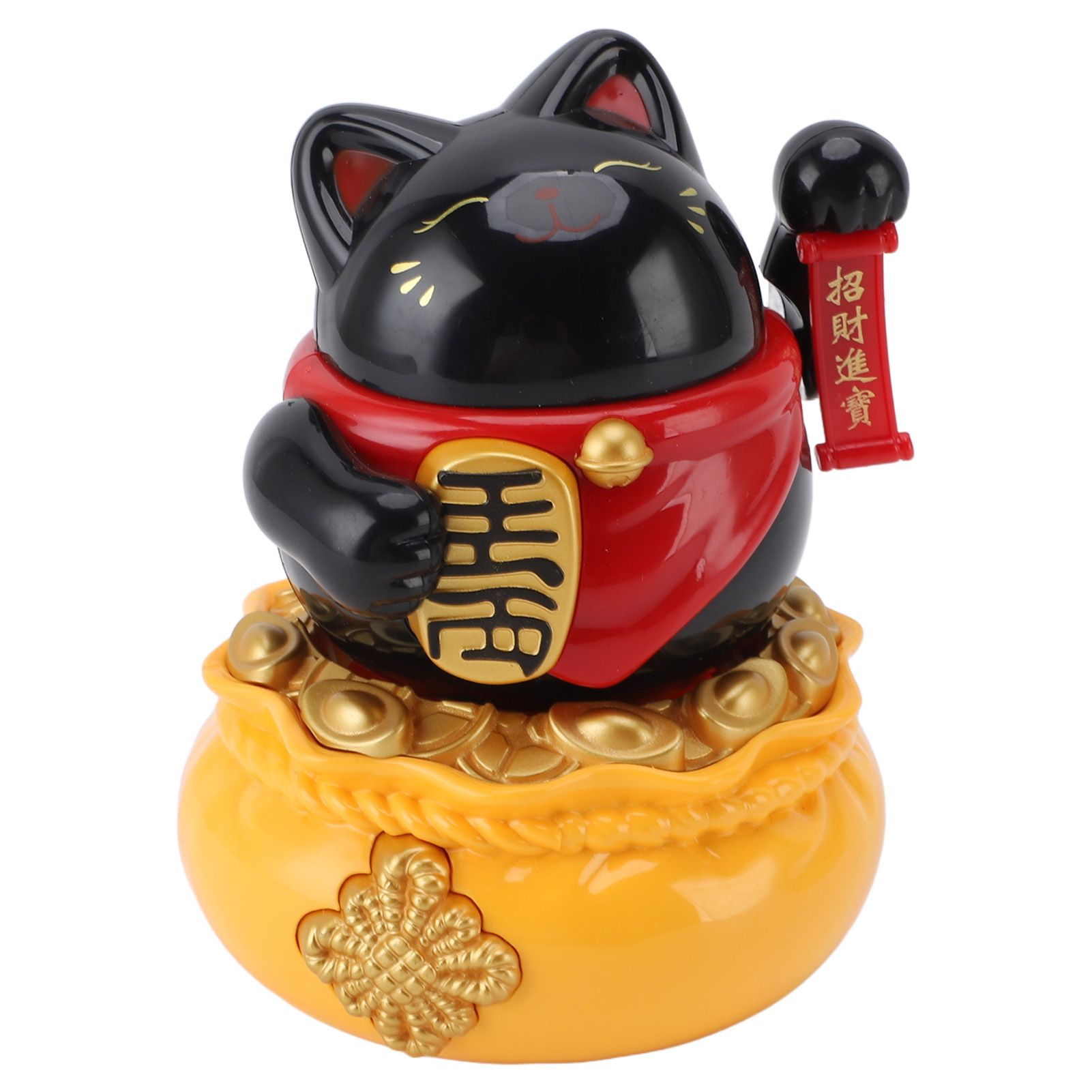 Solar Powered Lucky Cat Decorative Wealth Welcoming Waving Arm Fortune Cat view 10