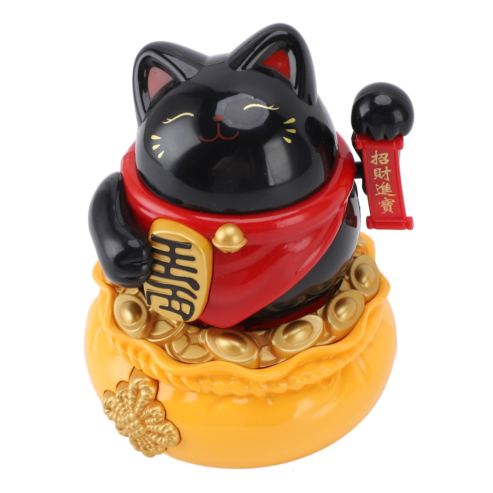 Solar Powered Lucky Cat Decorative Wealth Welcoming Waving Arm Fortune Cat view 12