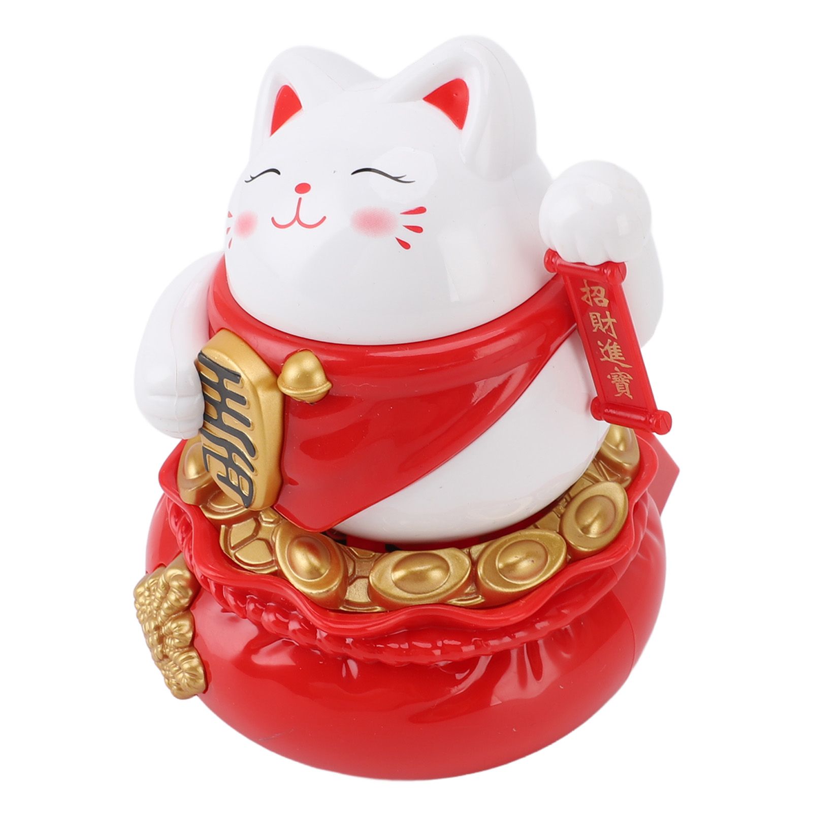 Solar Powered Lucky Cat Decorative Wealth Welcoming Waving Arm Fortune Cat view 6